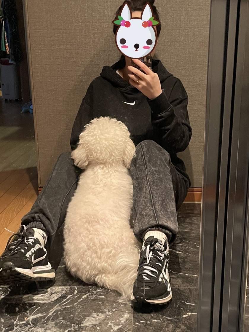 Nike x Sacai VaporWaffle Black White 착용 스타일 - 2