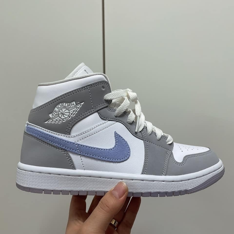 (W) Jordan 1 Mid Wolf Grey 착용 스타일 - 4
