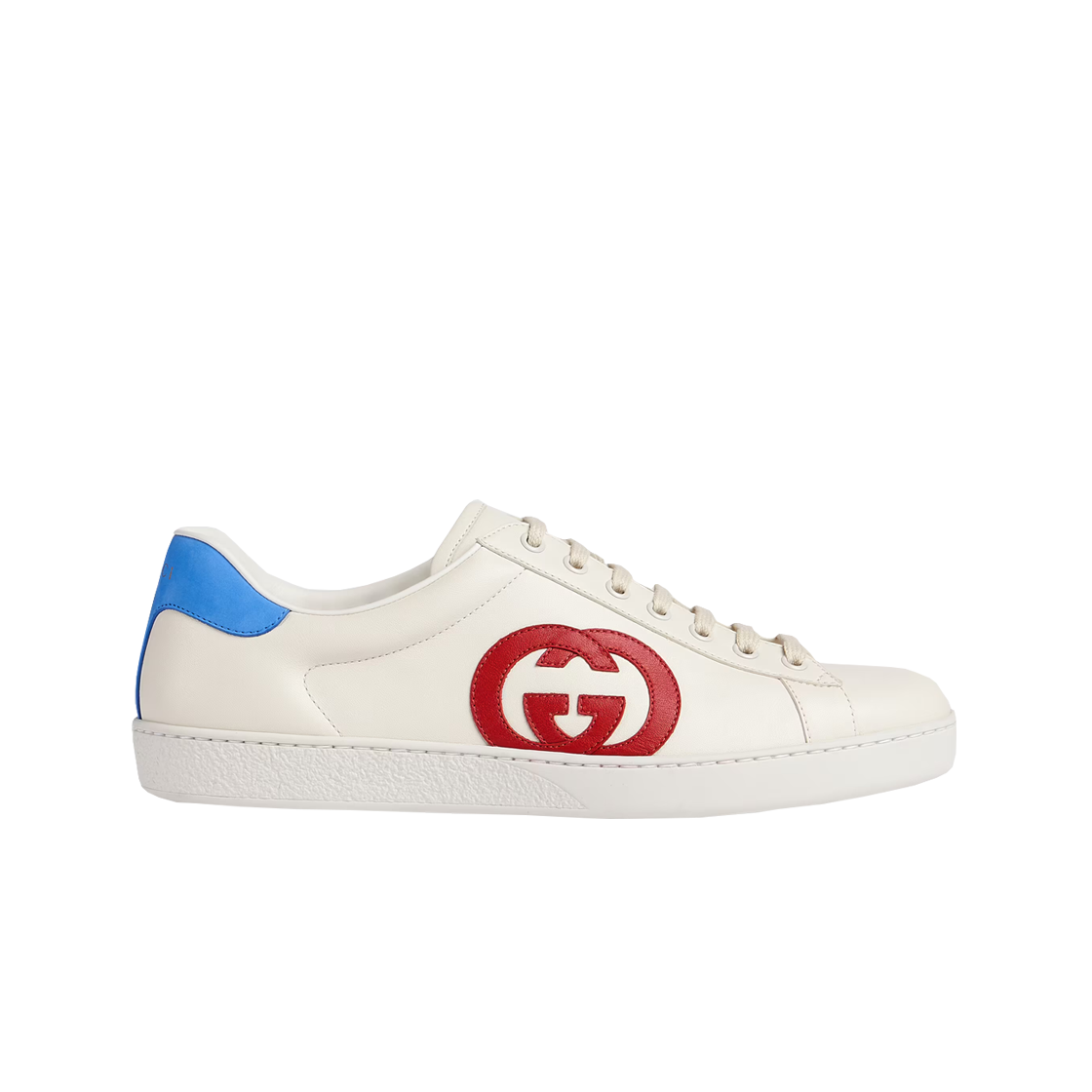구찌 에이스 인터로킹 G 패치 로고 스니커즈 화이트(Gucci Ace Interlocking G Patch Logo Sneakers White) - 1