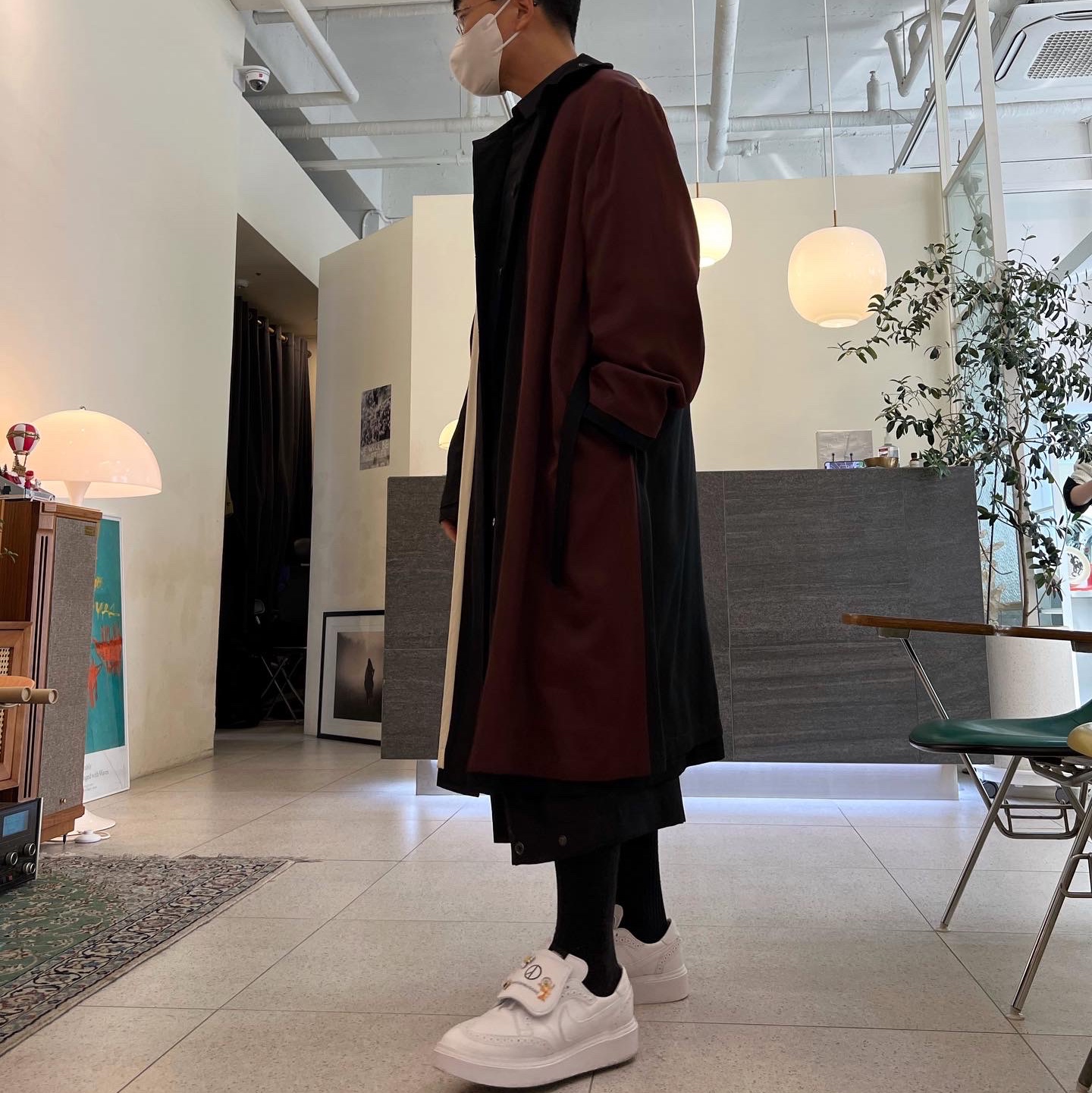 Nike x Peaceminusone Kwondo1 White 착용 스타일 - 2