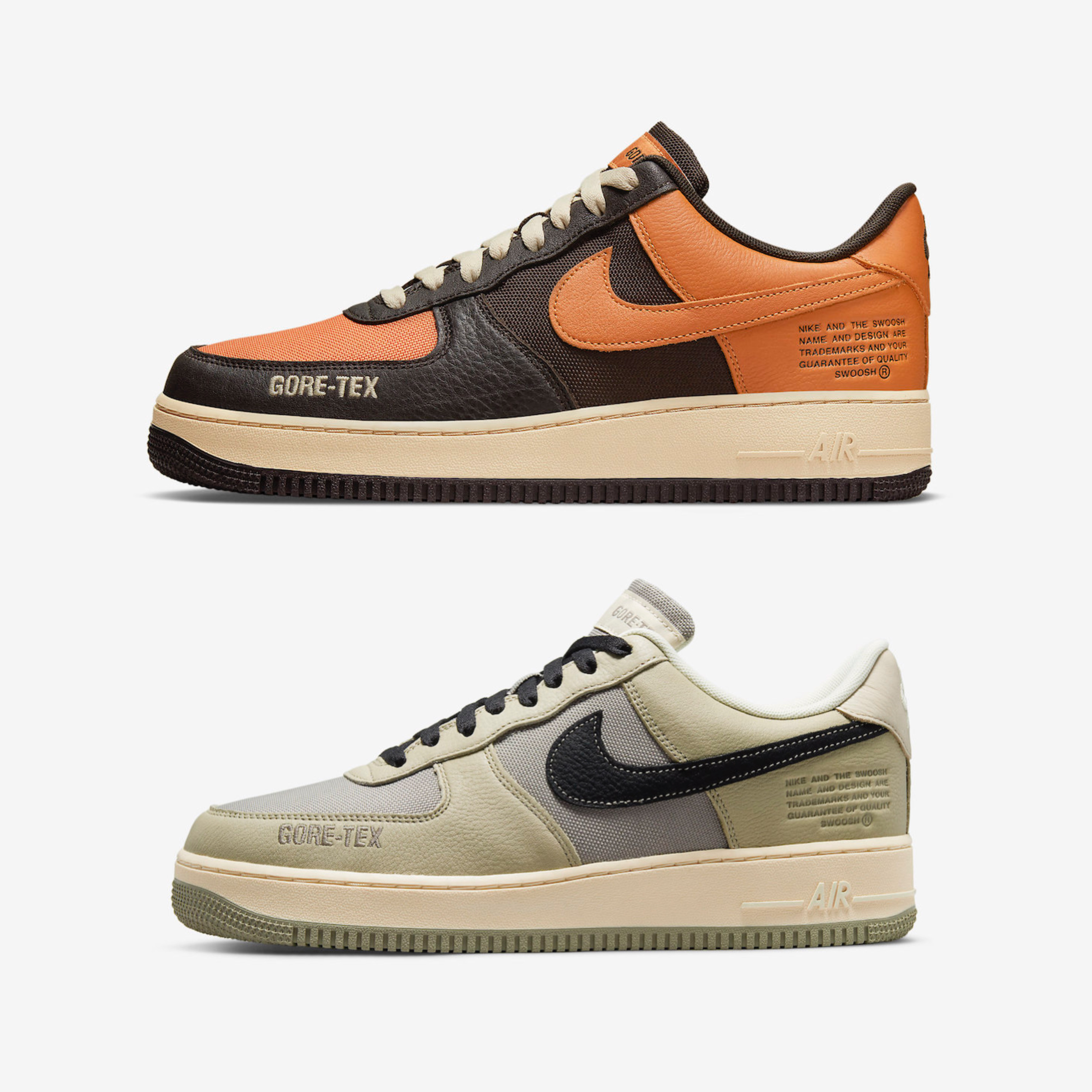 Nike Air Force 1 Low Gore-Tex Olive, Nike Air Force 1 Low Gore-Tex Brown Curry 착용 스타일 - 3