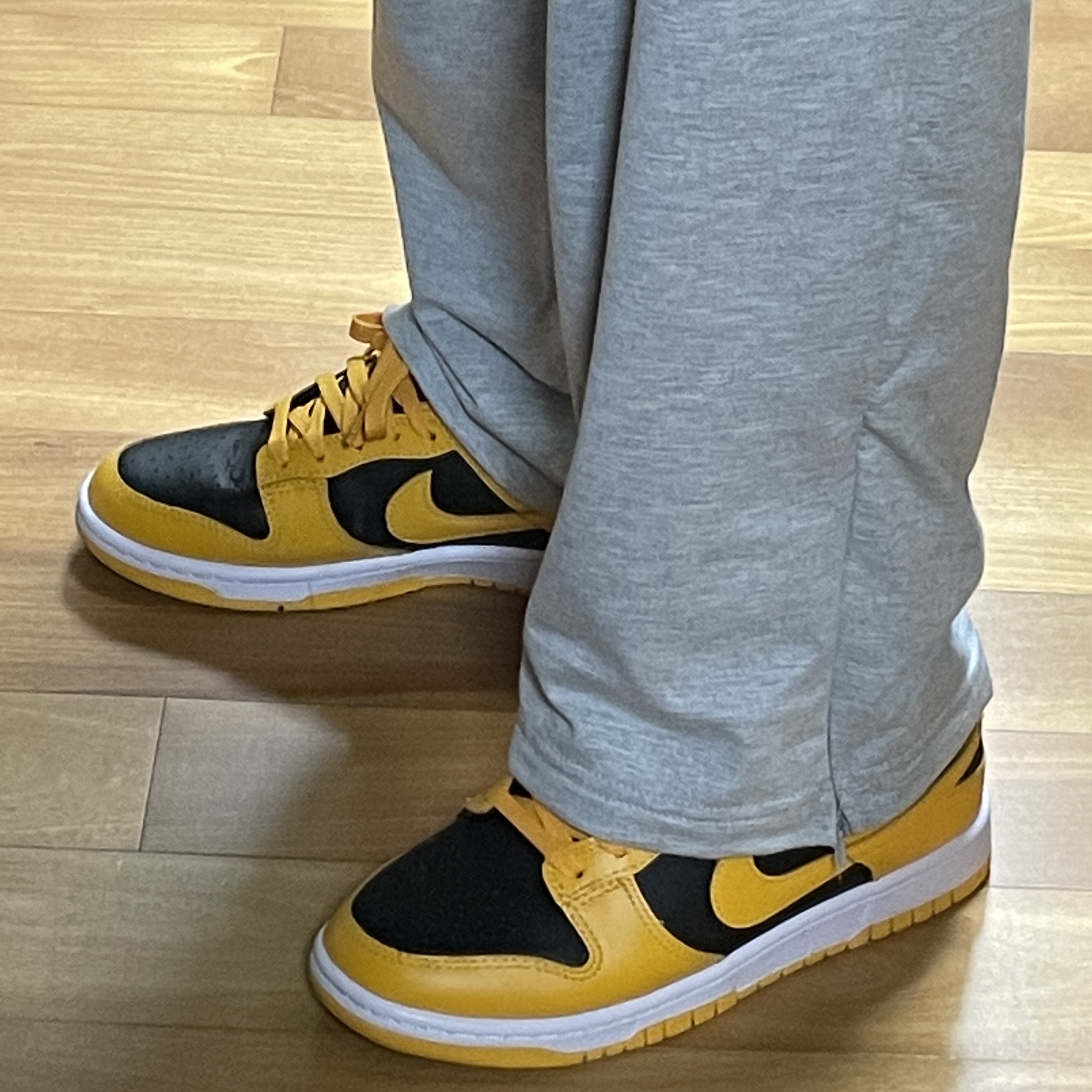 Nike Dunk Low Retro Championship Goldenrod 착용 스타일 - 2