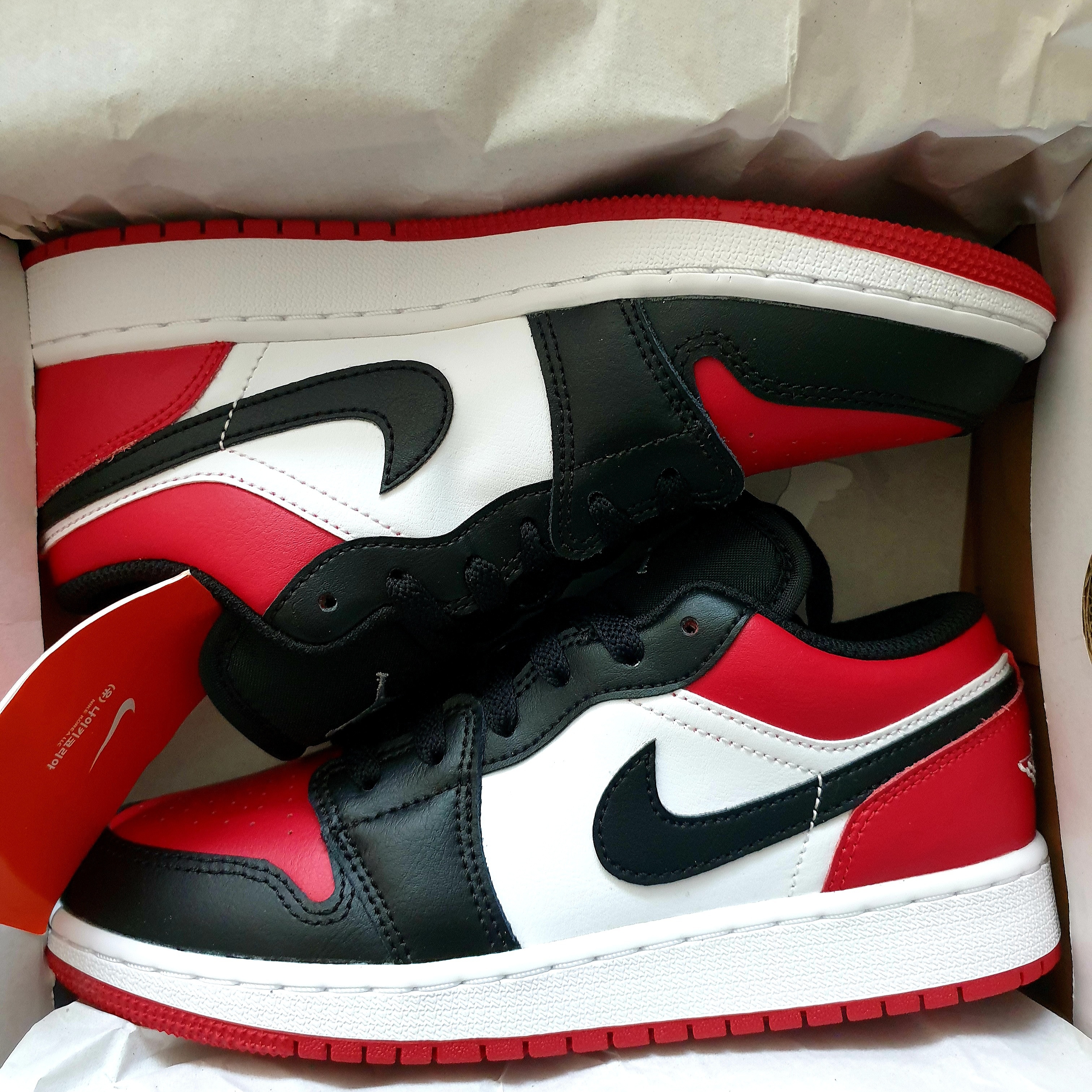(GS) Jordan 1 Low Bred Toe 착용 스타일