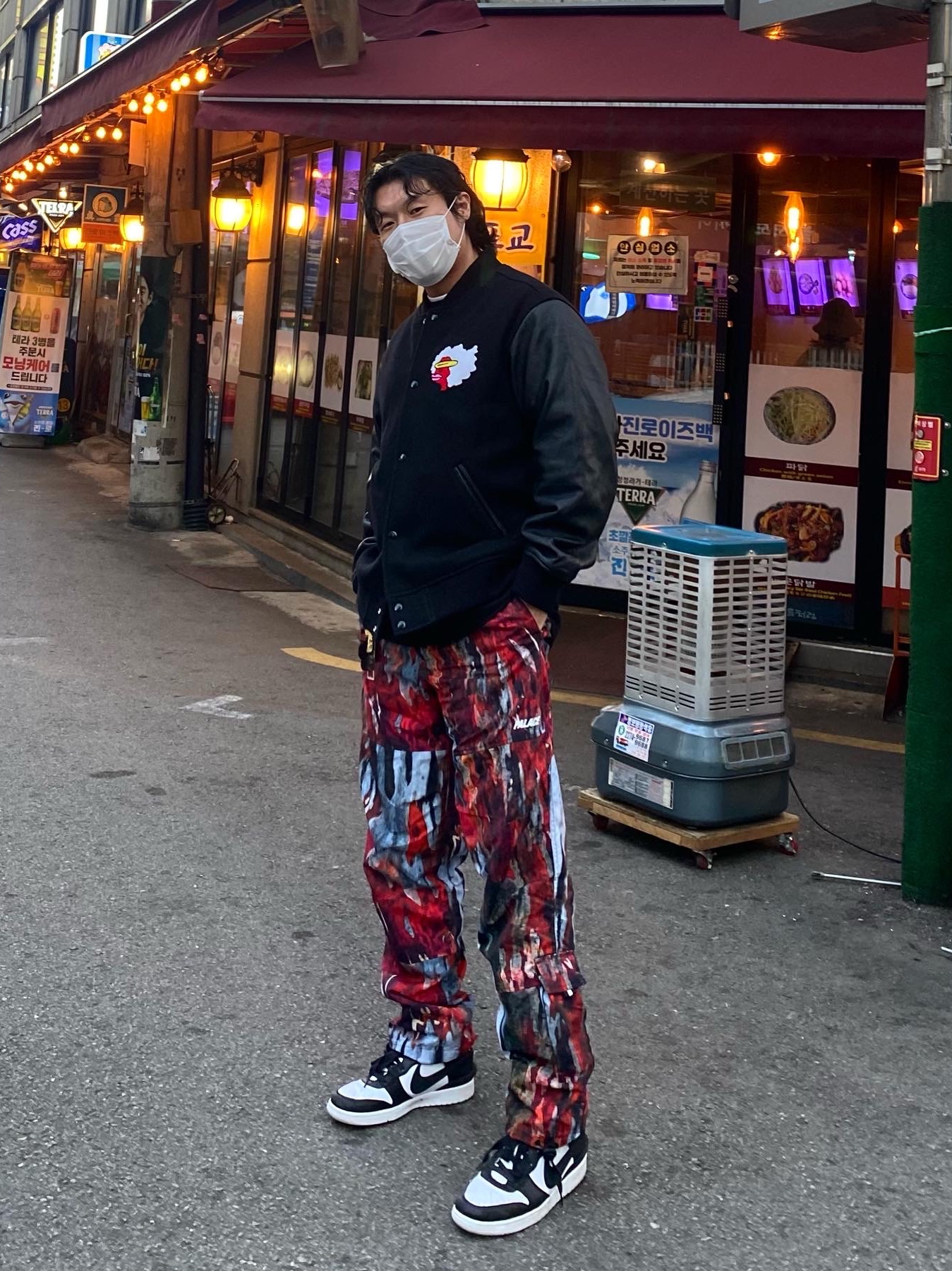 Palace Utility Pants Tree Bark - 21FW, Nike x Ambush Dunk High Black 착용 스타일 - 2