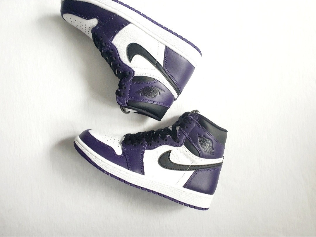 Jordan 1 Retro High OG Court Purple 2020, (GS) Jordan 1 Retro High OG Court Purple 2020 착용 스타일 - 1