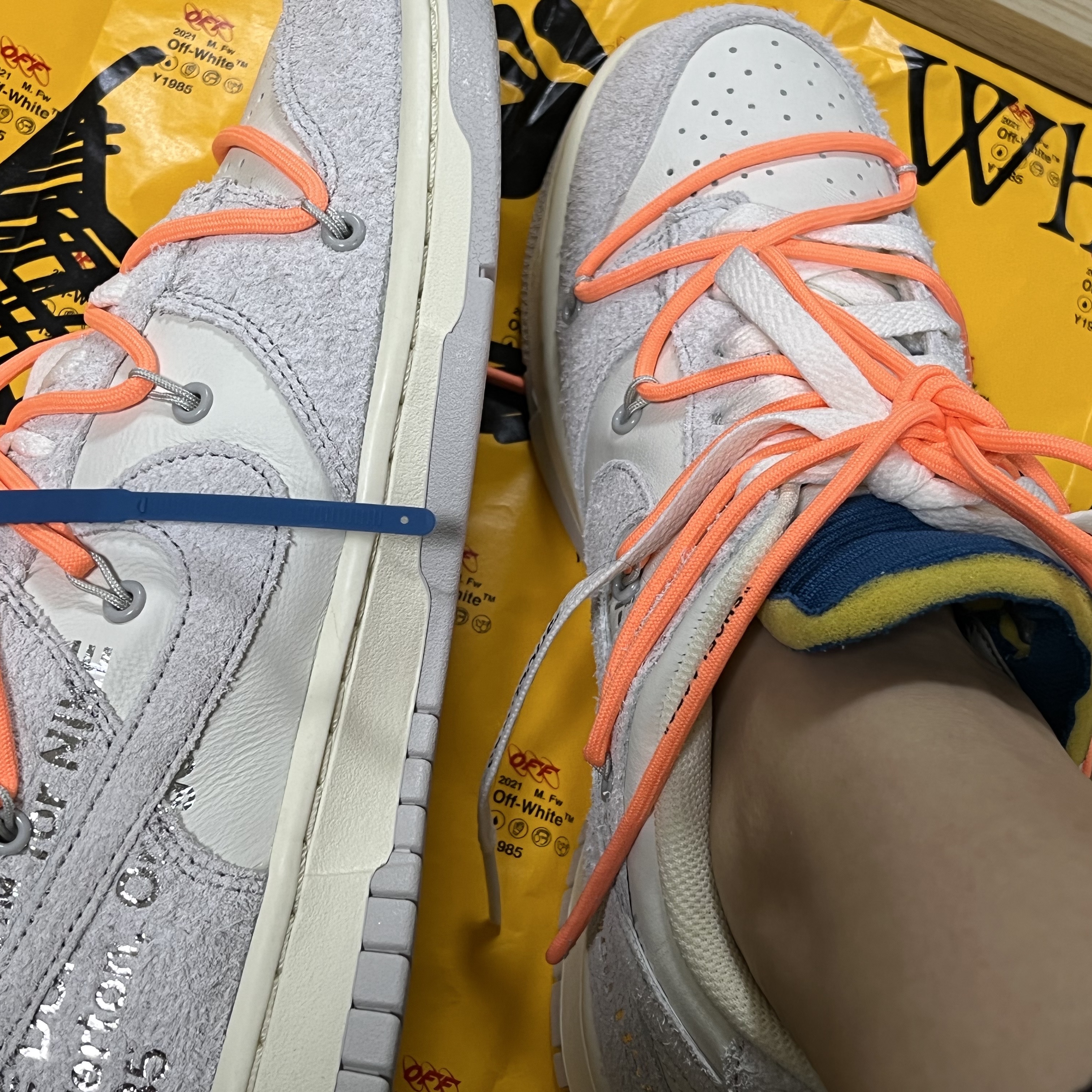 Nike x Off-White Dunk Low The 50 - Lot 19 착용 스타일 - 3