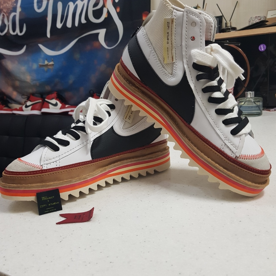 Nike Blazer Mid '77 Jumbo White and Black 착용 스타일 - 5