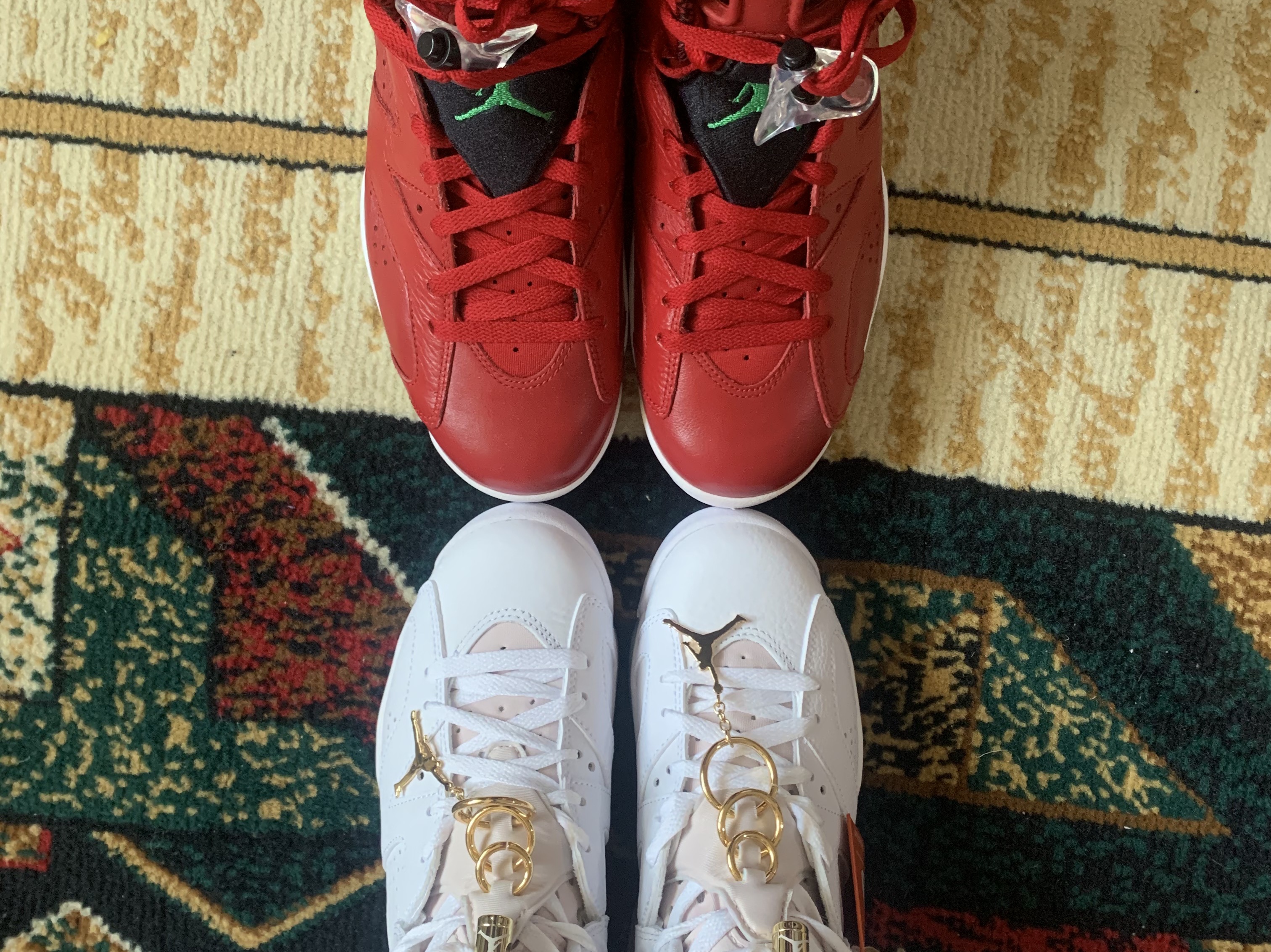 Jordan 6 Retro History of Jordan (Spizike), (W) Jordan 6 Retro Gold Hoops 착용 스타일 - 1