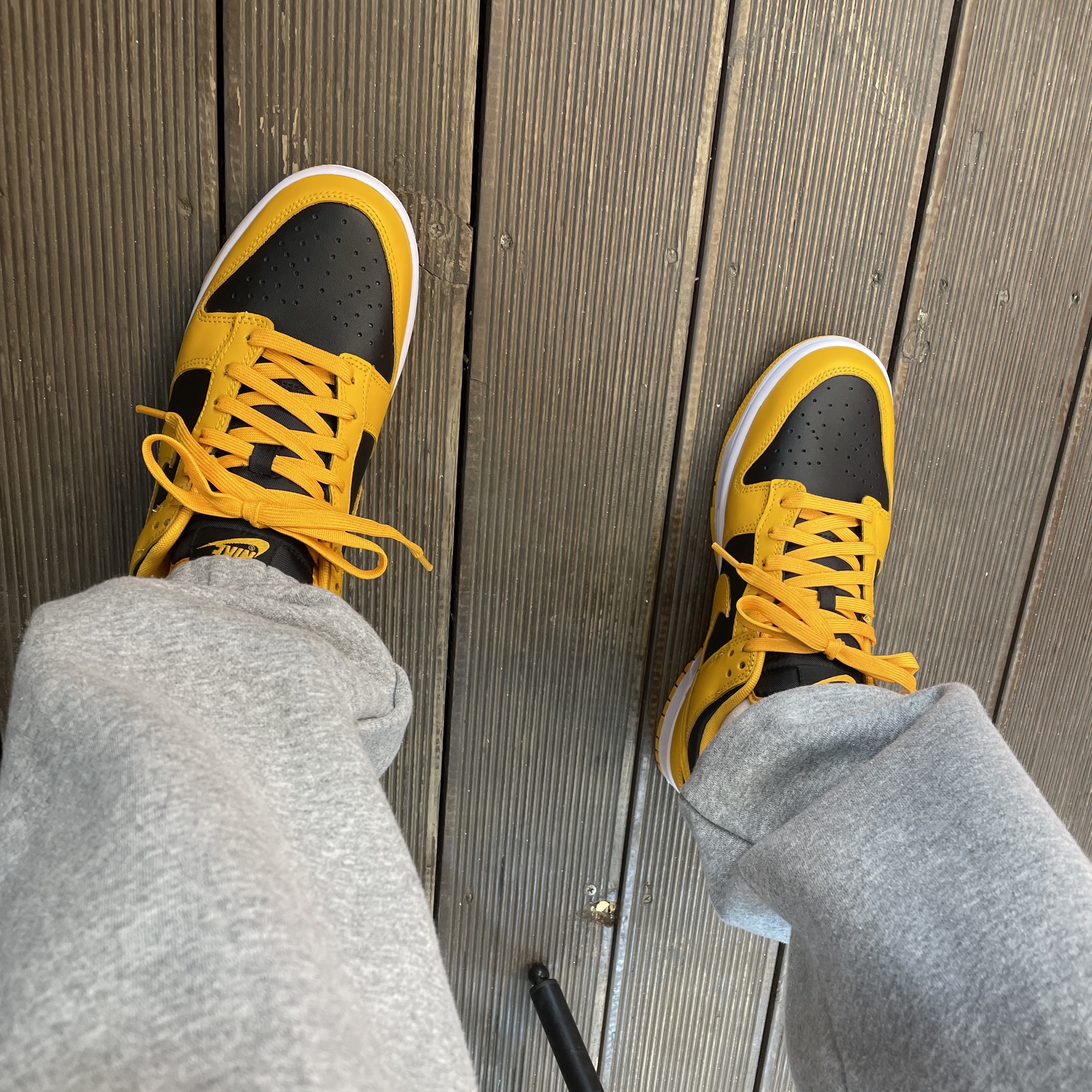 Nike Dunk Low Retro Championship Goldenrod 착용 스타일