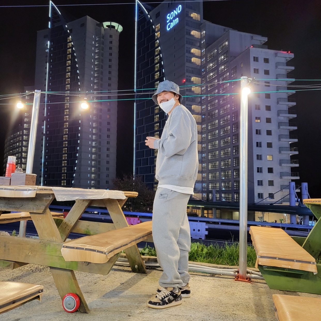 Nike x Stussy NRG BR Crew Fleece Grey, Nike x Stussy NRG BR Fleece Pants Grey 착용 스타일