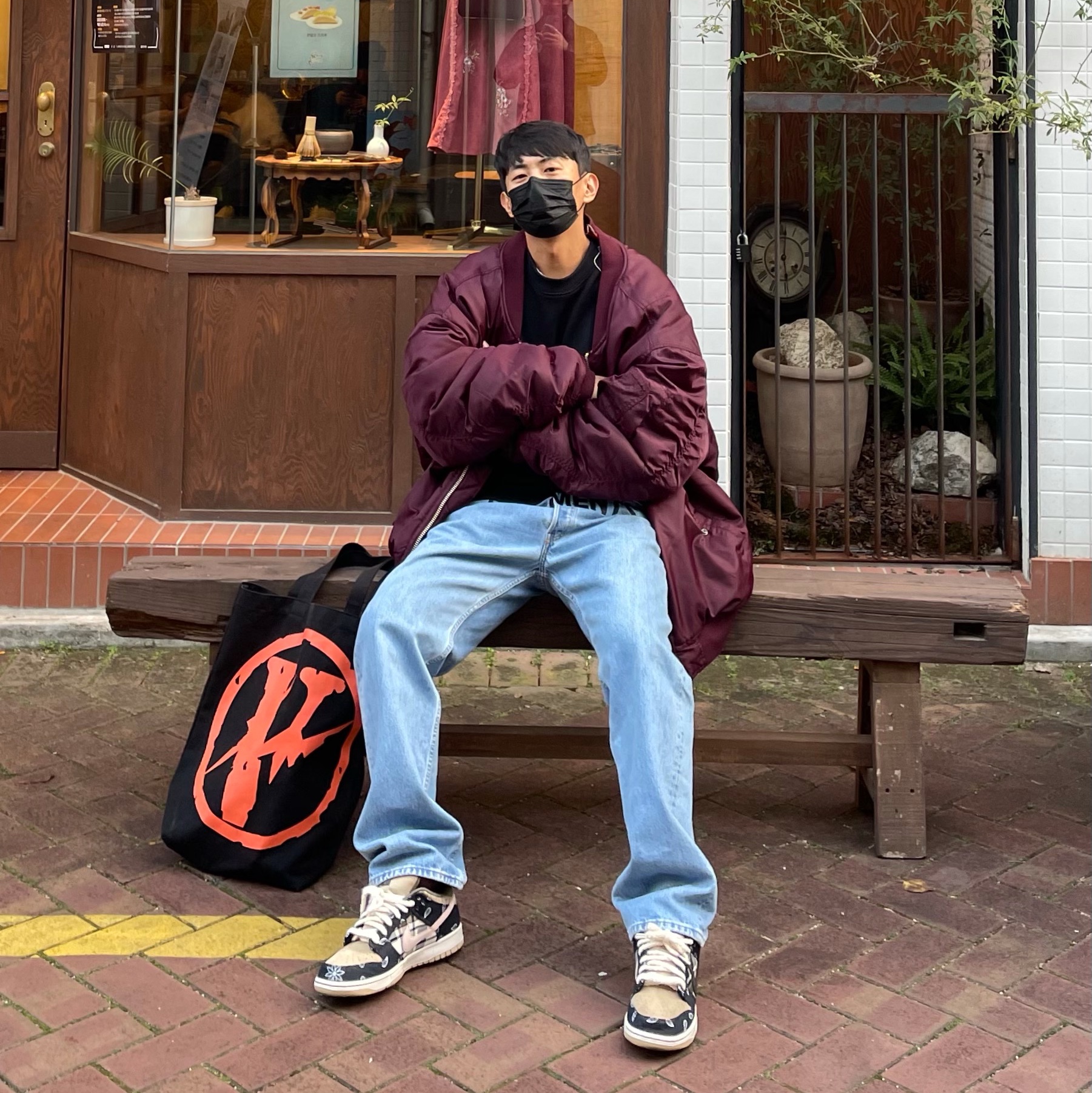 Nike x Travis Scott SB Dunk Low 착용 스타일