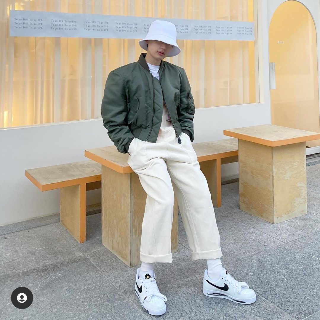Nike x Peaceminusone Air Force 1 Low Para-Noise 2.0 착용 스타일