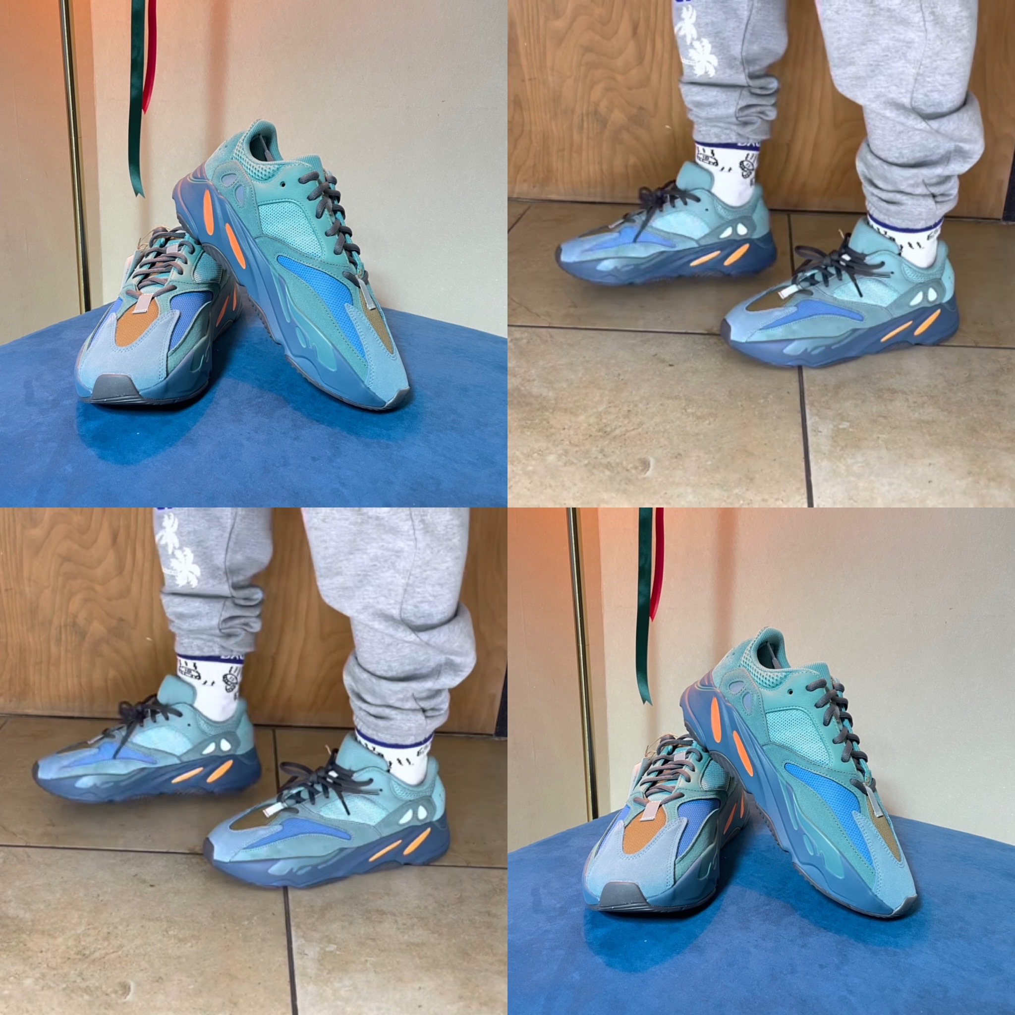 Adidas Yeezy Boost 700 Fade Azure 착용 스타일