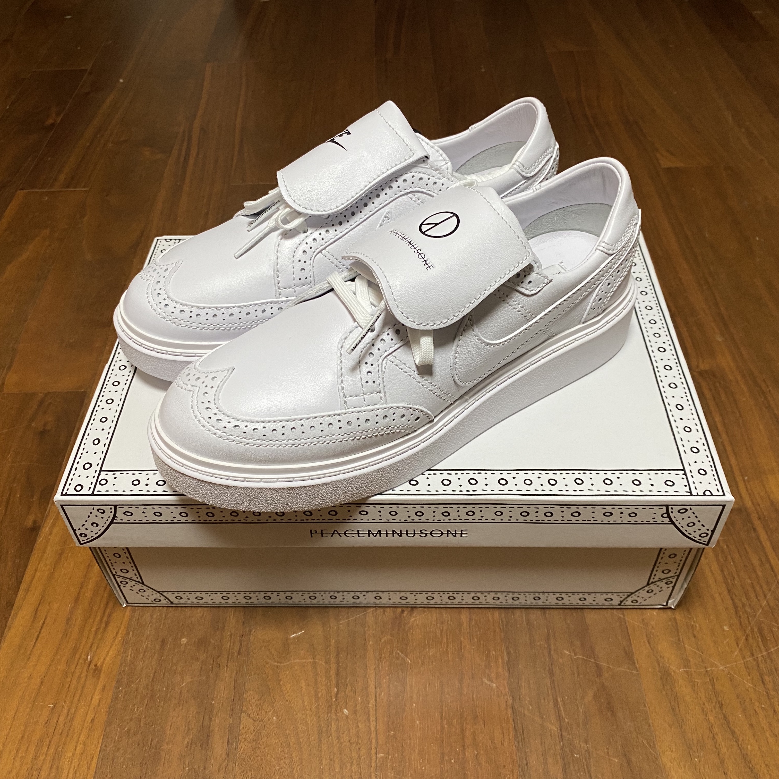 Nike x Peaceminusone Kwondo1 White 착용 스타일 - 5