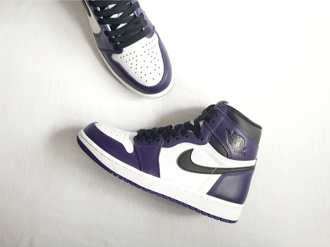 Jordan 1 Retro High OG Court Purple 2020, (GS) Jordan 1 Retro High OG Court Purple 2020 착용 스타일 - 3