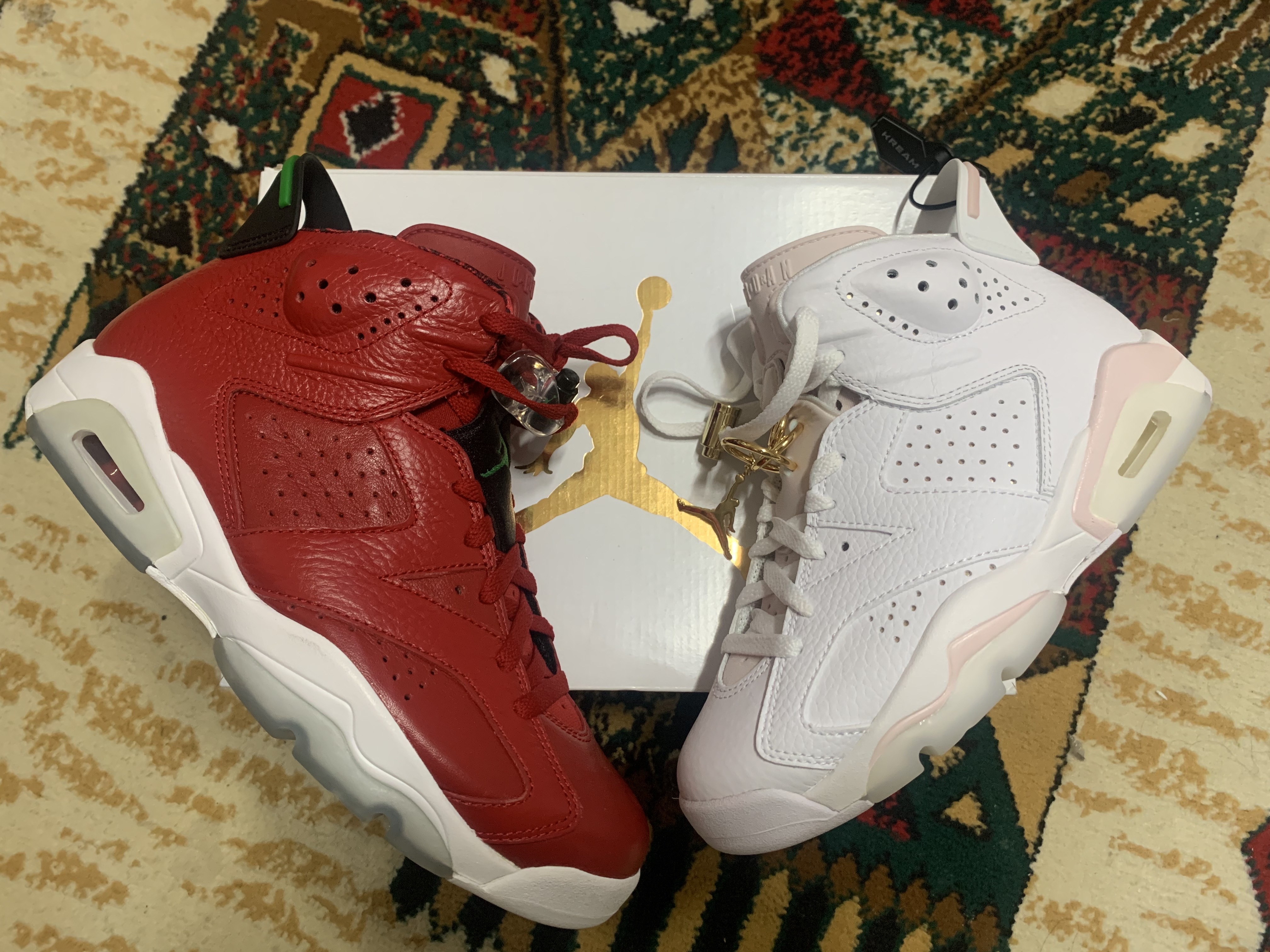 Jordan 6 Retro History of Jordan (Spizike), (W) Jordan 6 Retro Gold Hoops 착용 스타일 - 2