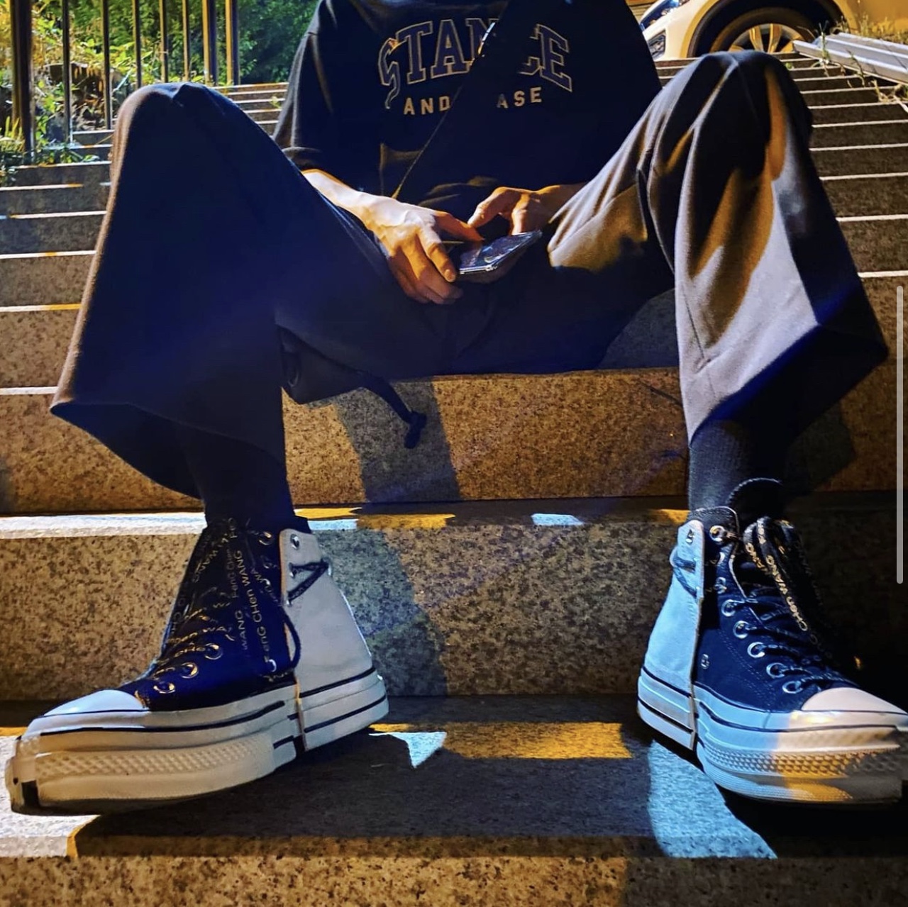 Converse x Feng Chen Wang Chuck 70 2-in-1 Natural Ivory Black 착용 스타일