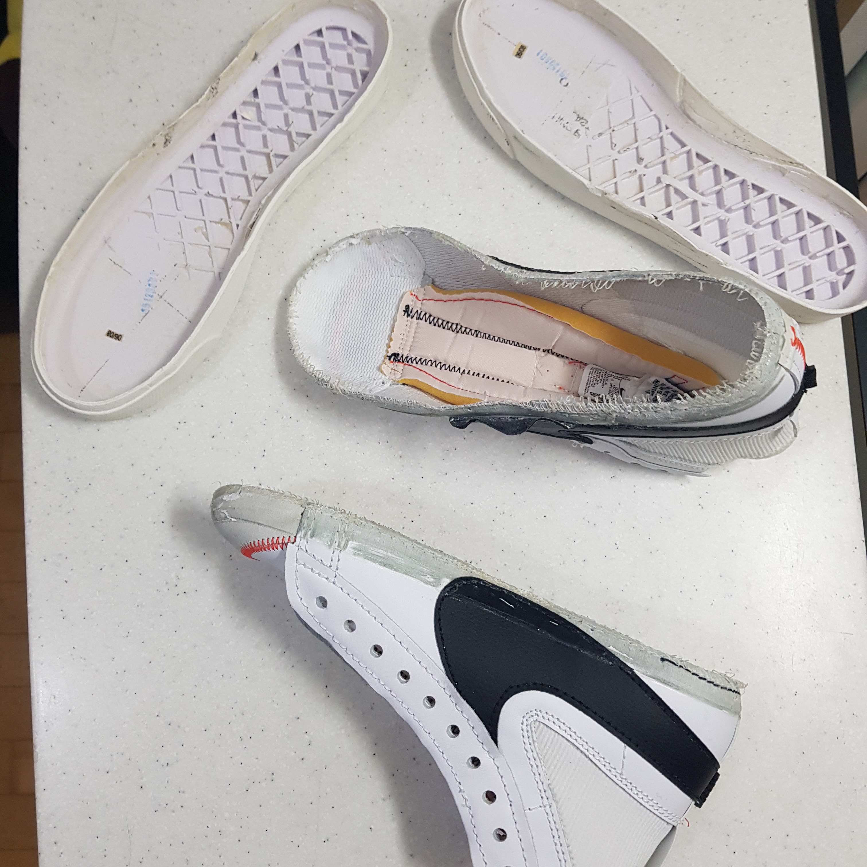 Nike Blazer Mid '77 Jumbo White and Black 착용 스타일 - 1