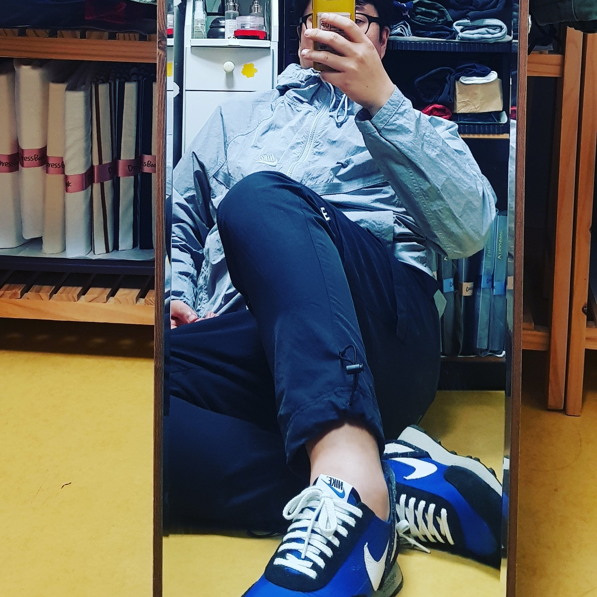 Nike x Undercover Daybreak Blue Jay 착용 스타일