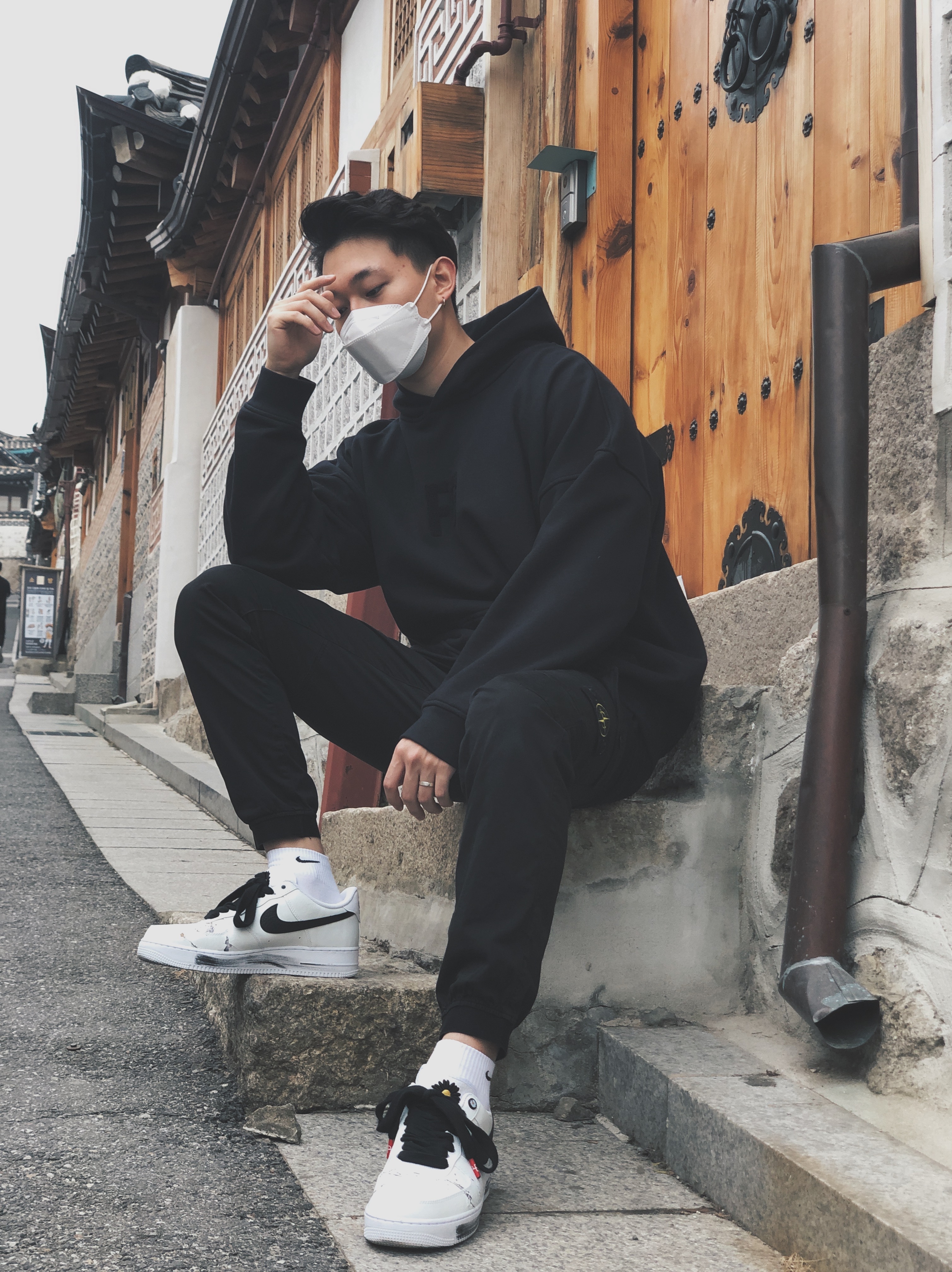 Nike x Peaceminusone Air Force 1 Low Para-Noise 2.0 착용 스타일