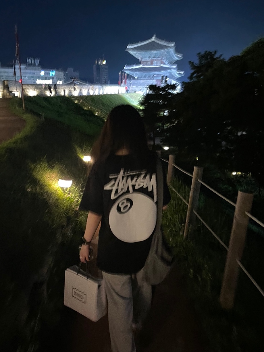 Stussy 8 Ball T-Shirt Black - 21SS 착용 스타일