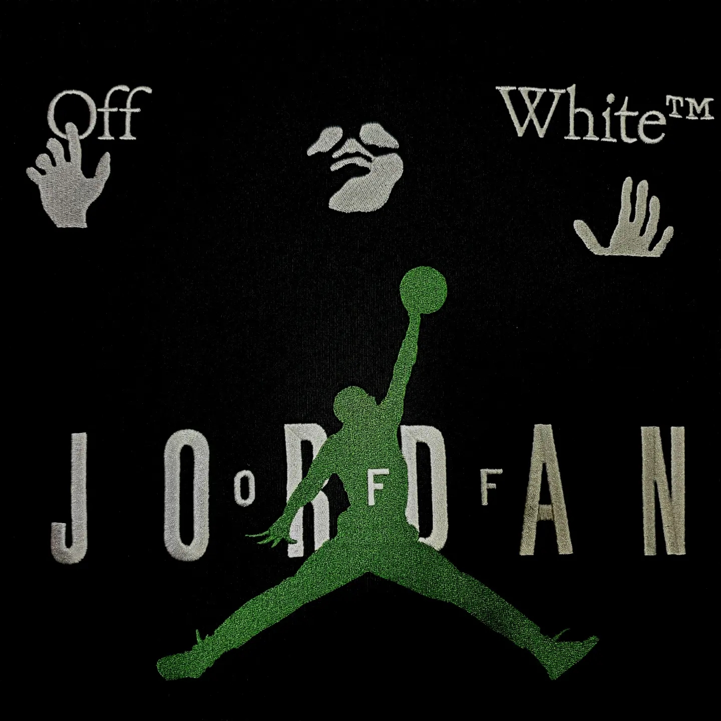 Jordan x Off-White Hoodie Black - Asia 착용 스타일 - 1