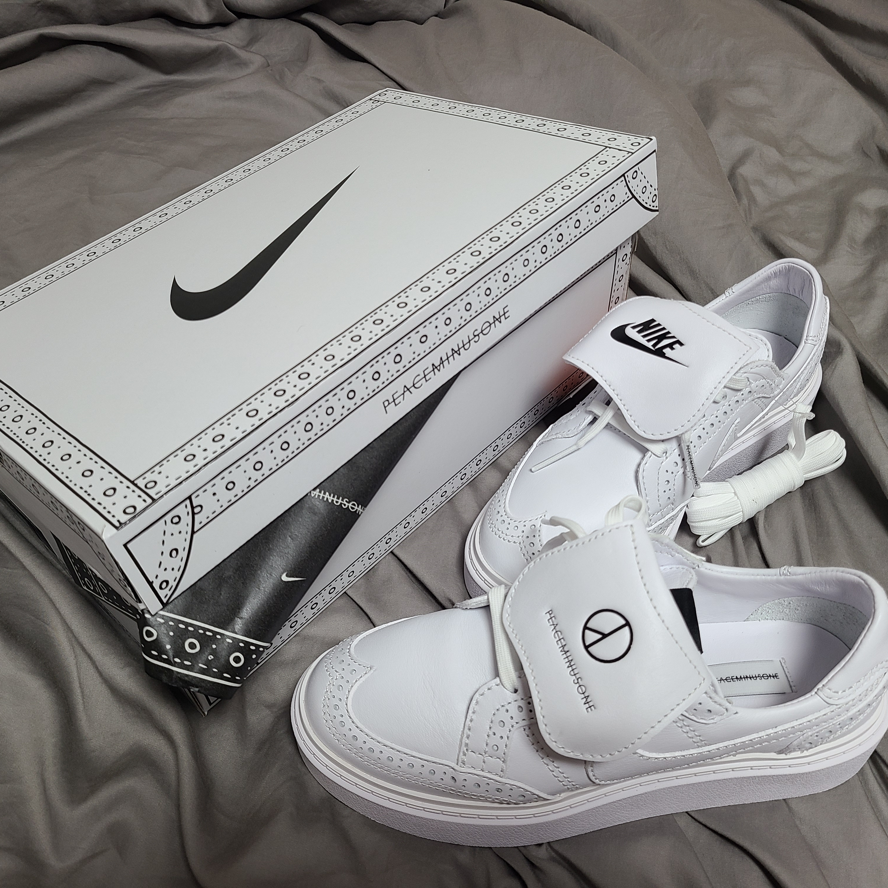 Nike x Peaceminusone Kwondo1 White 착용 스타일