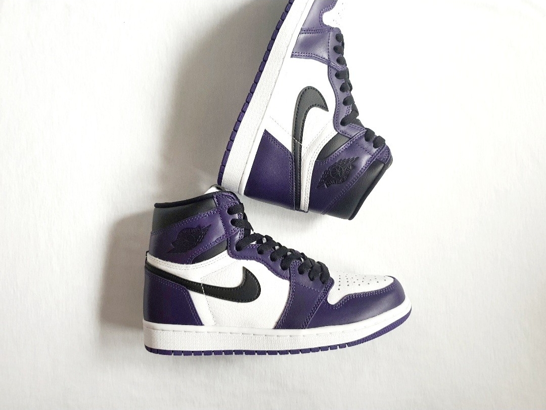 Jordan 1 Retro High OG Court Purple 2020, (GS) Jordan 1 Retro High OG Court Purple 2020 착용 스타일 - 2
