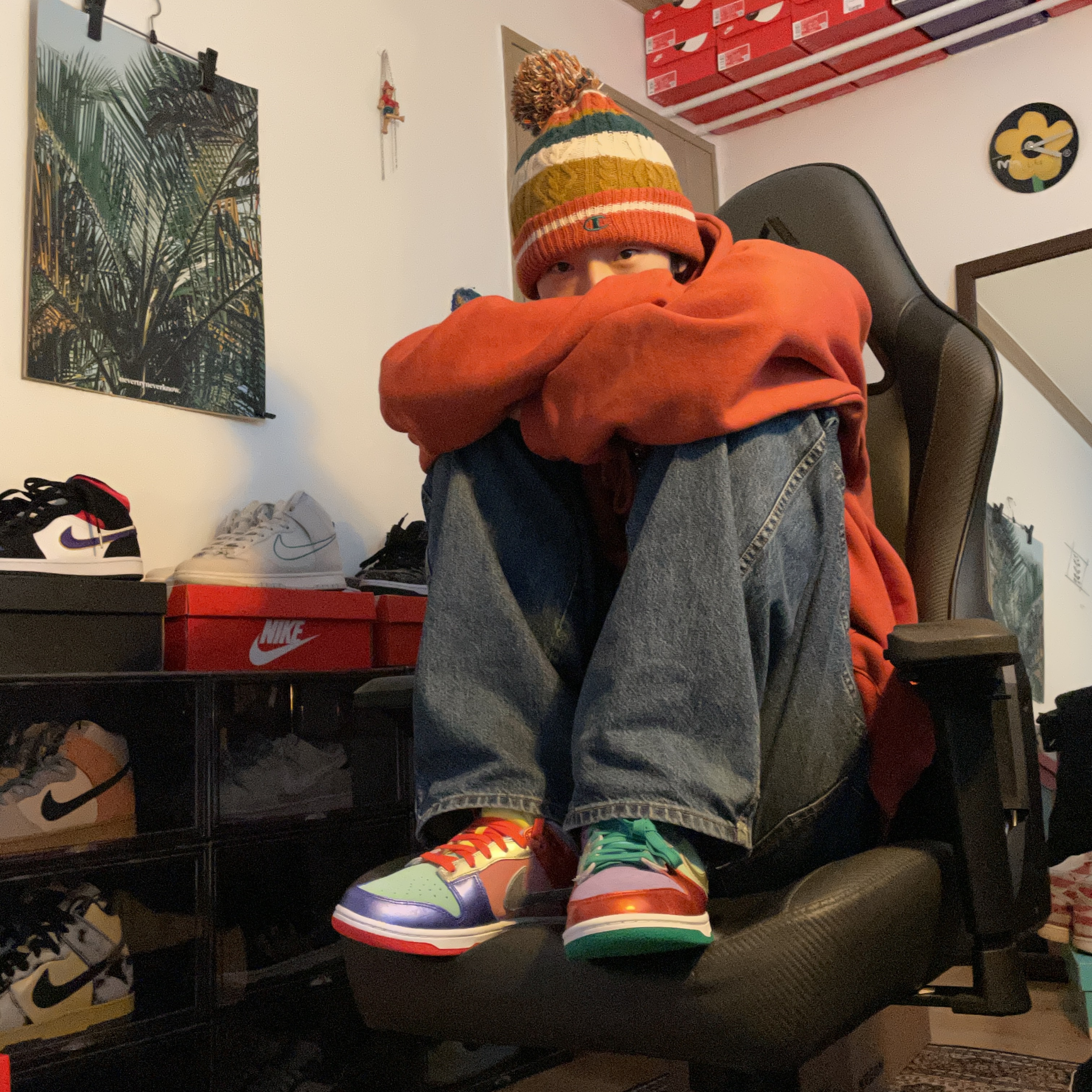 (W) Nike Dunk Low Sunset Pulse 착용 스타일