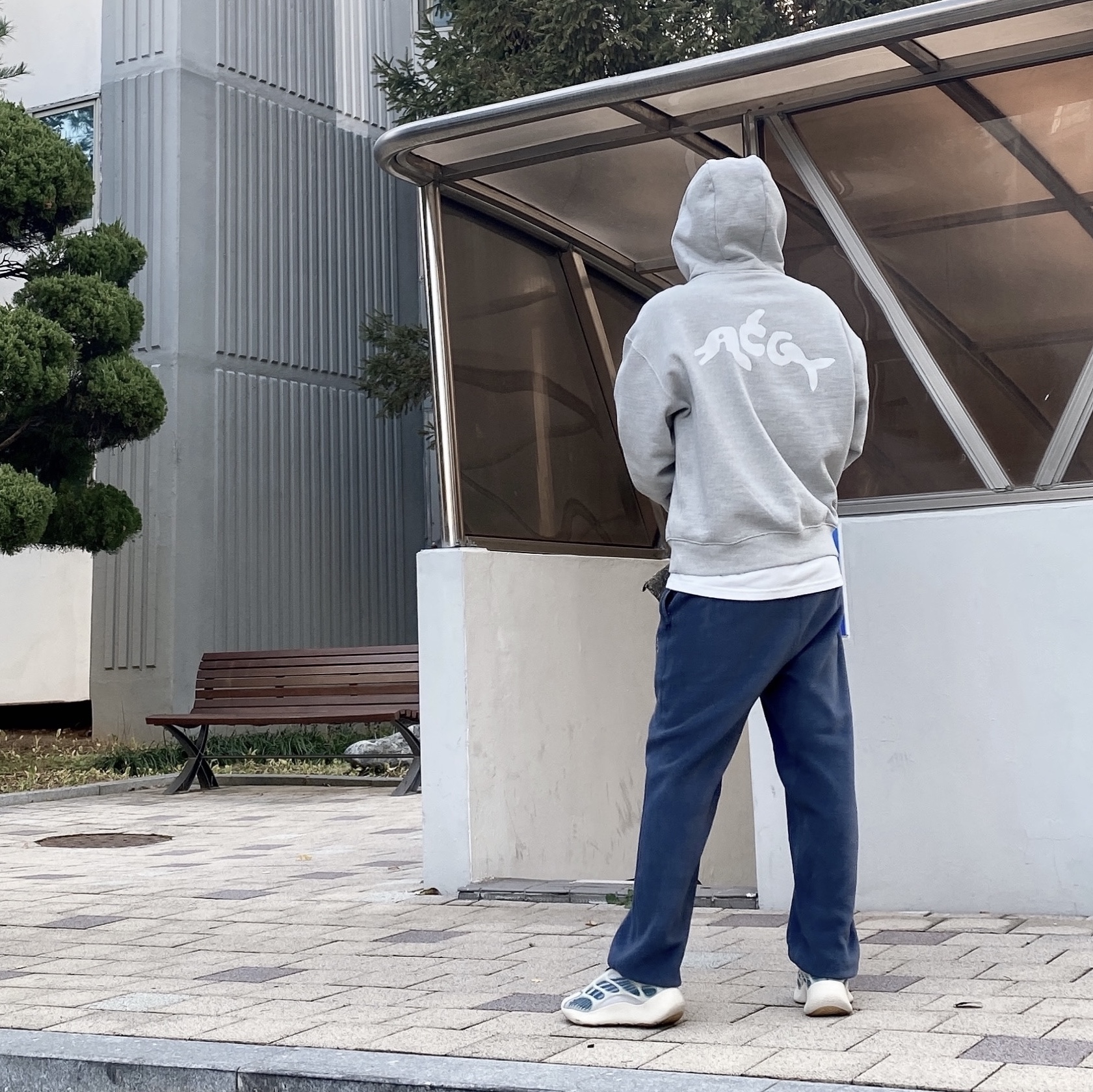 Nike NRG ACG Tailwind Cap Black, Nike NRG ACG GPX Dolphin Hoodie Grey - Asia 착용 스타일 - 2