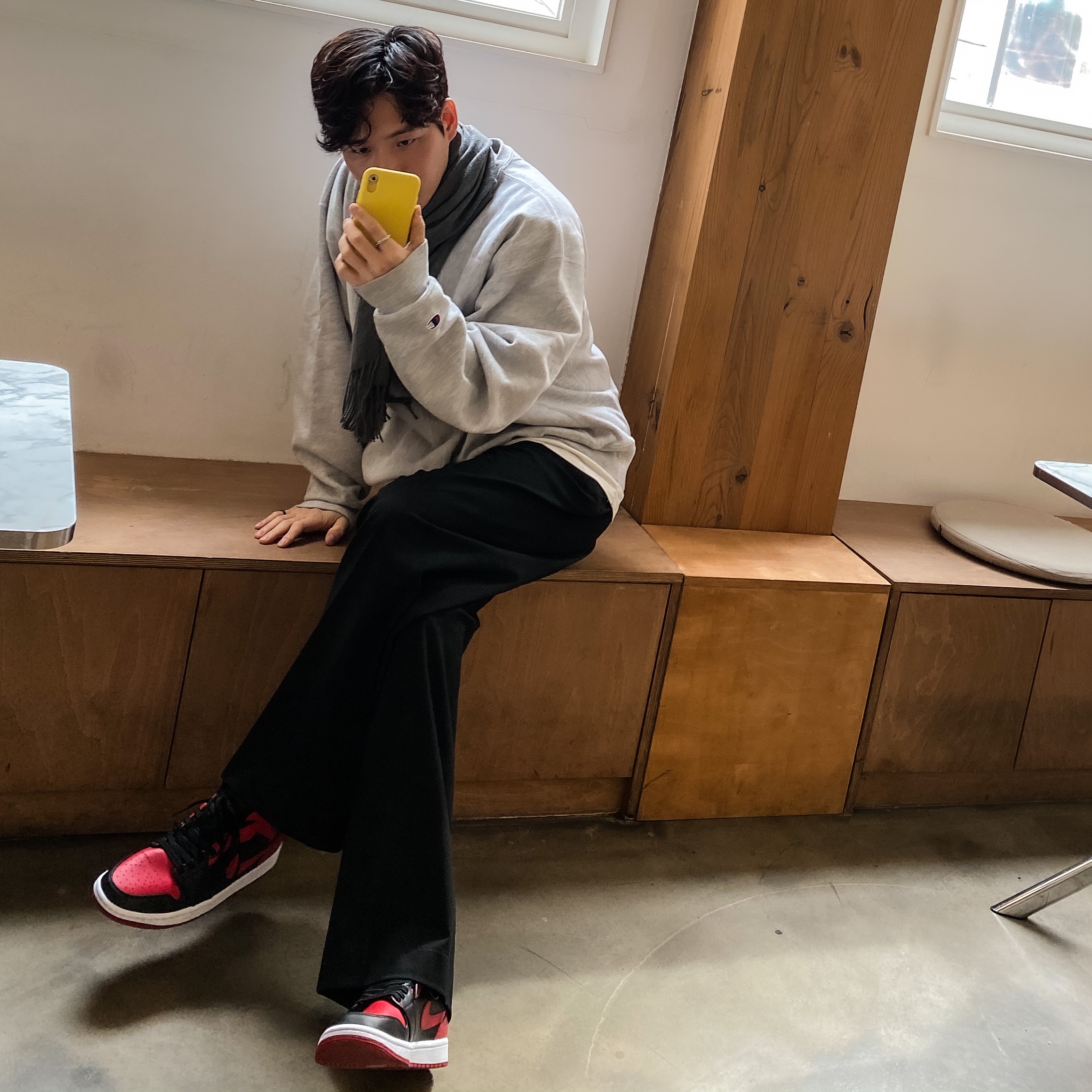 Jordan 1 Mid Bred Banned 2020 착용 스타일 - 2