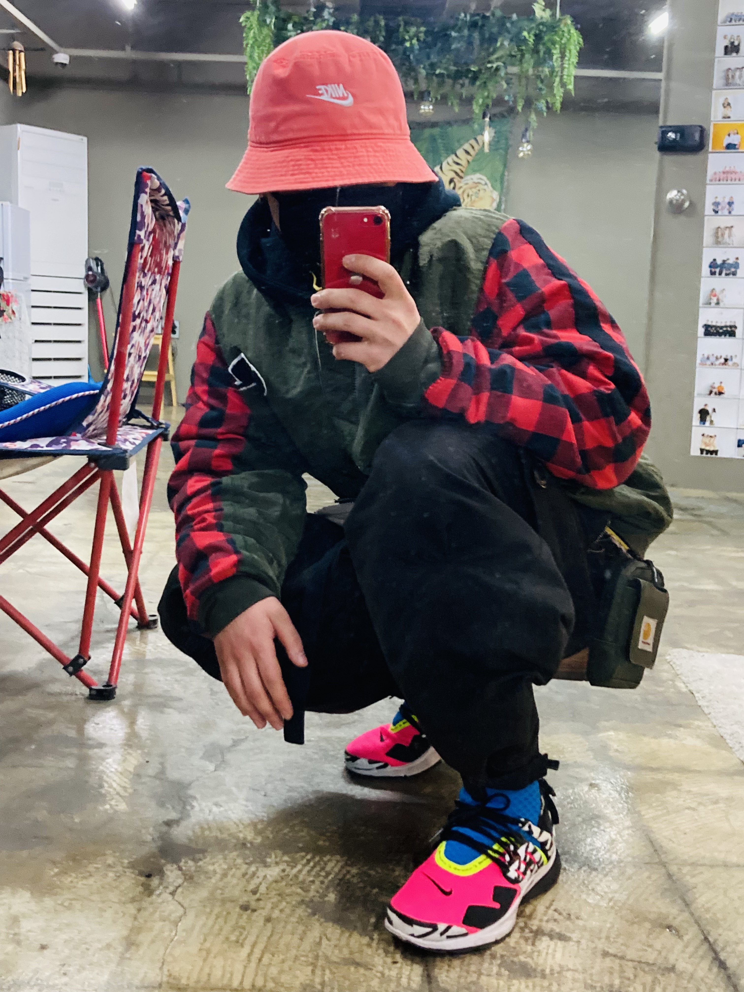 Nike x Acronym Air Presto Mid Racer Pink 착용 스타일