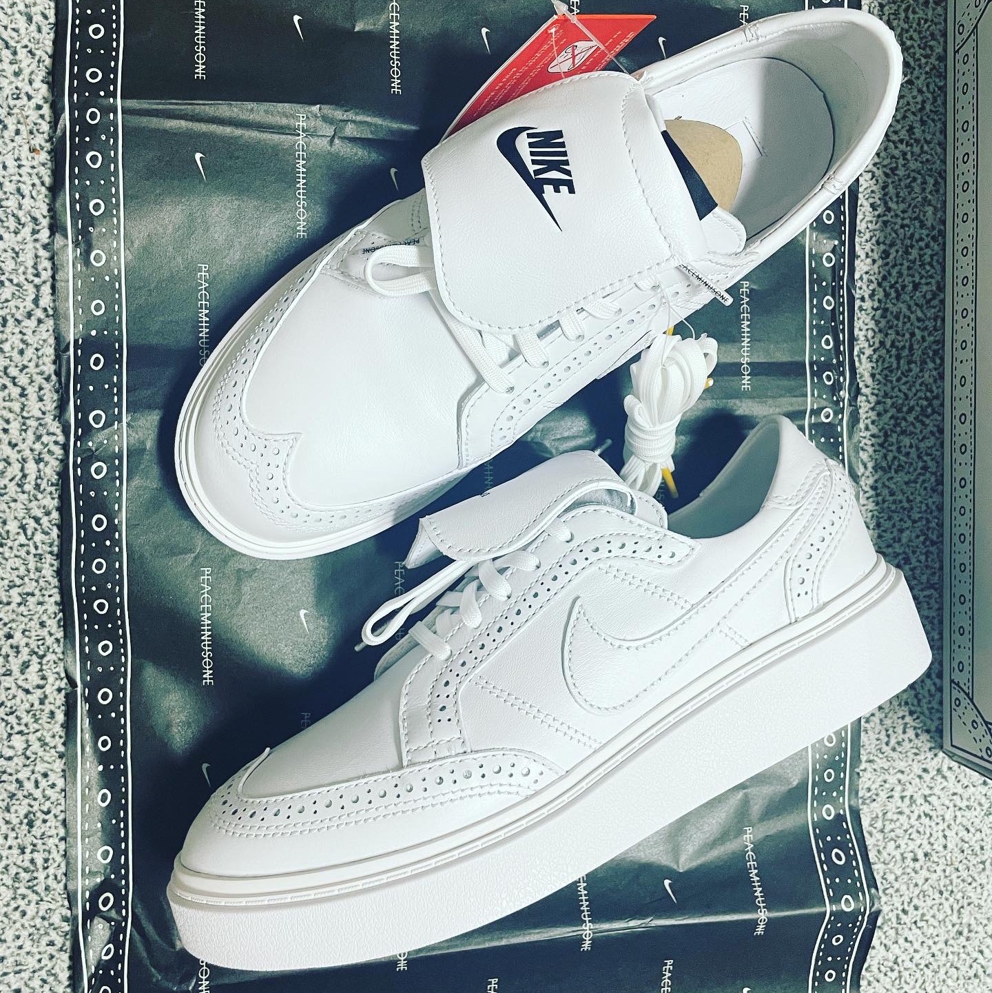 Nike x Peaceminusone Kwondo1 White 착용 스타일 - 2