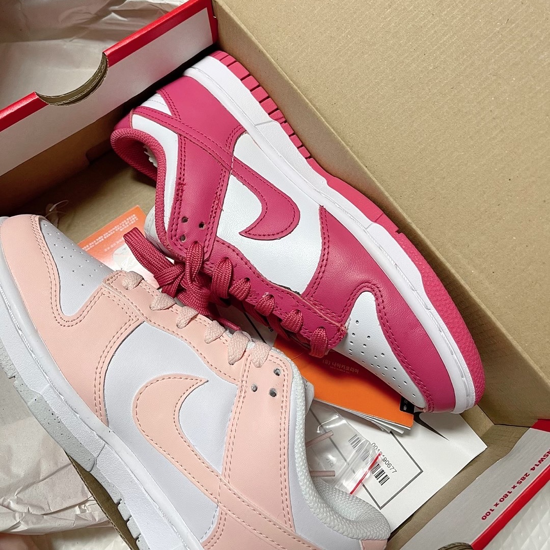 (W) Nike Dunk Low Next Nature Pale Coral, (W) Nike Dunk Low Archeo Pink 착용 스타일
