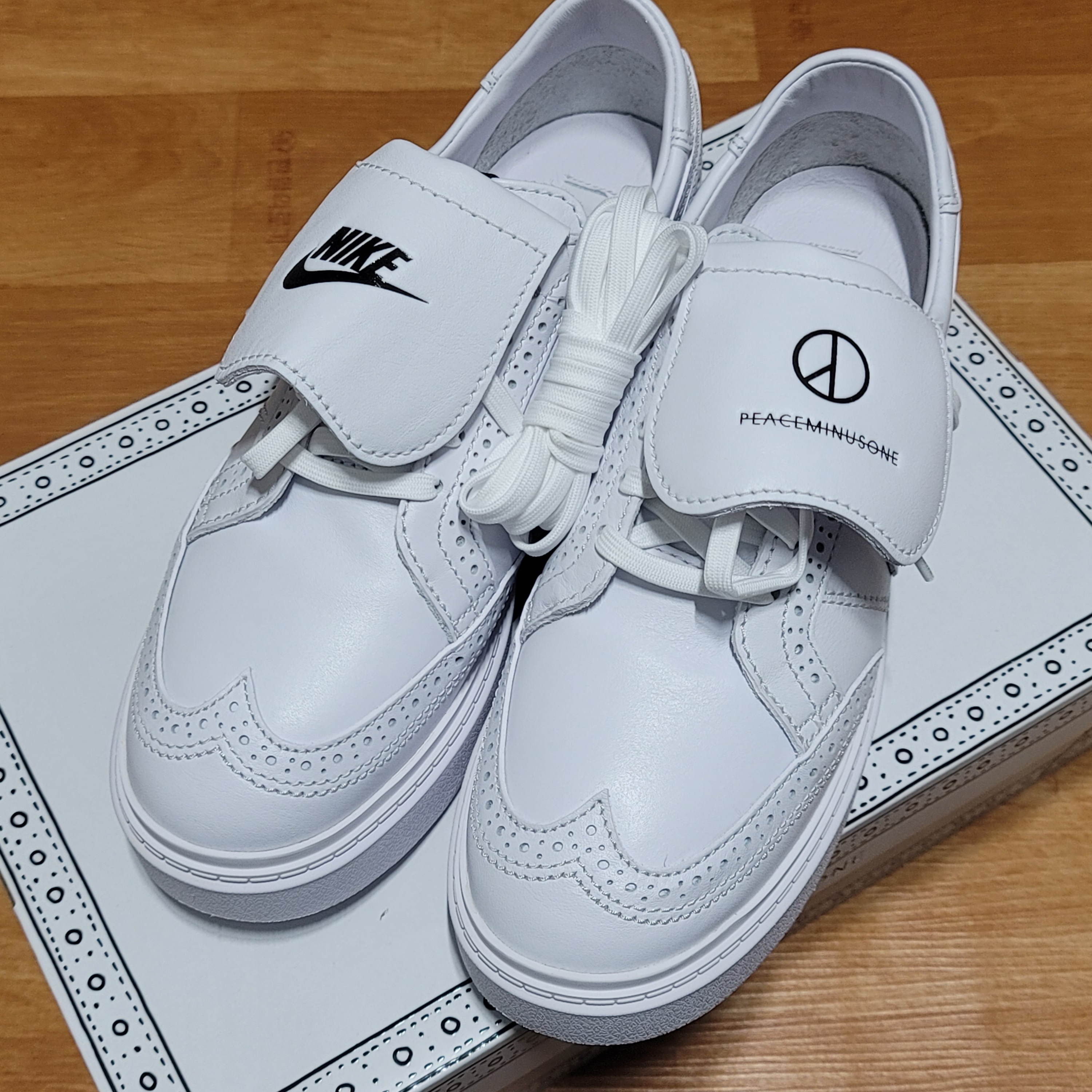 Nike x Peaceminusone Kwondo1 White 착용 스타일 - 4