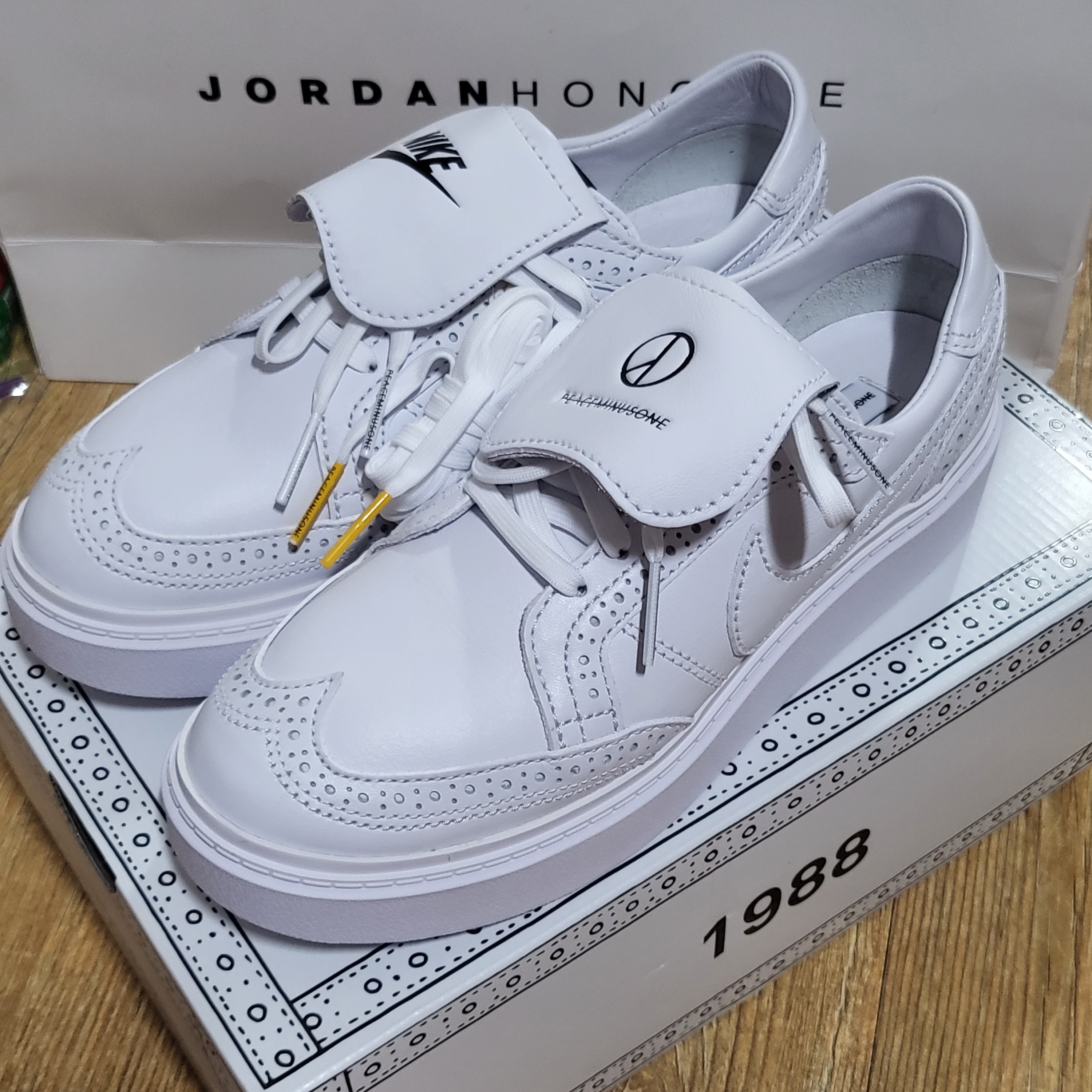 Nike x Peaceminusone Kwondo1 White 착용 스타일 - 2