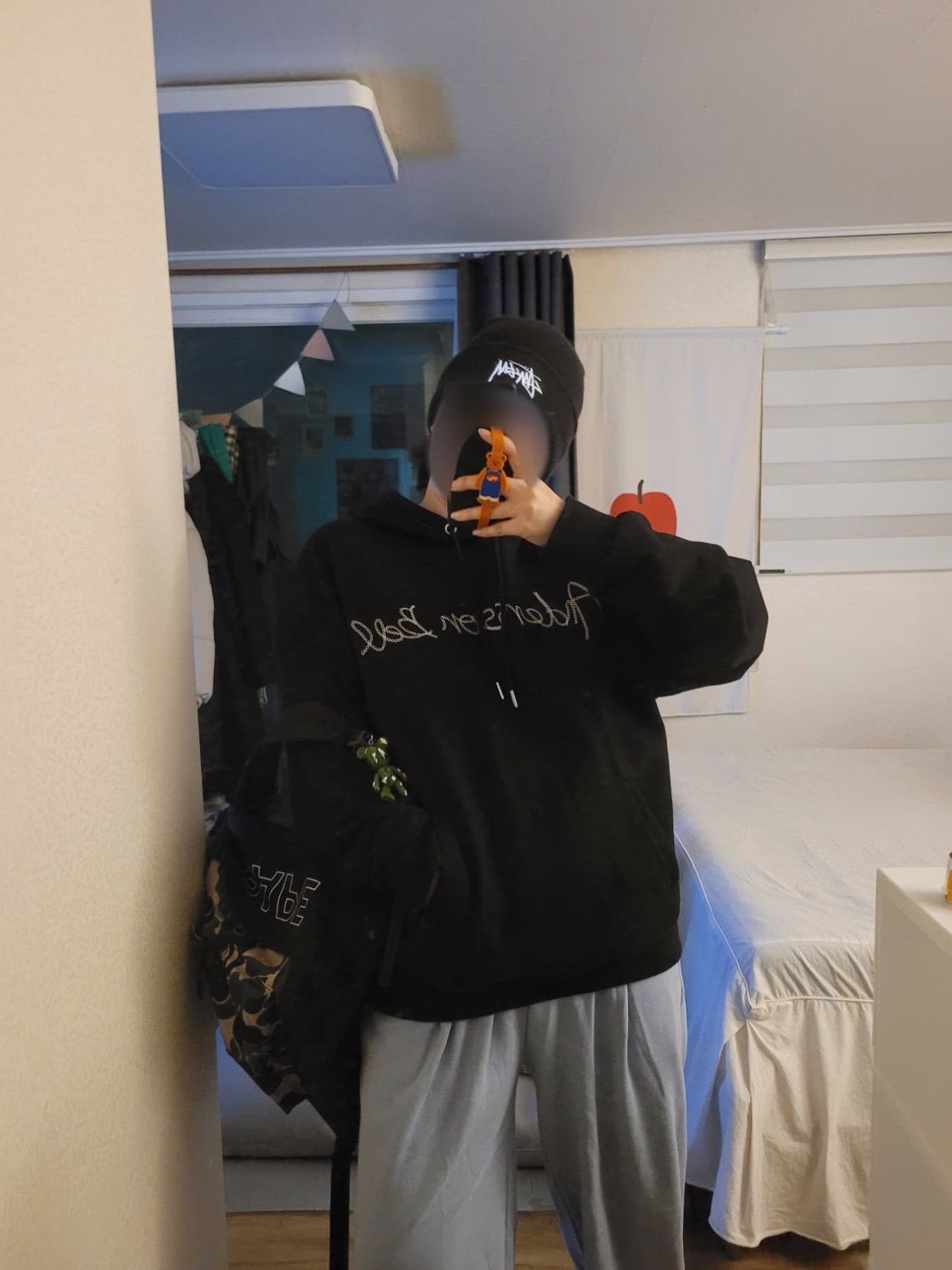 Nike x Stussy Cuff Beanie Black 착용 스타일 - 1