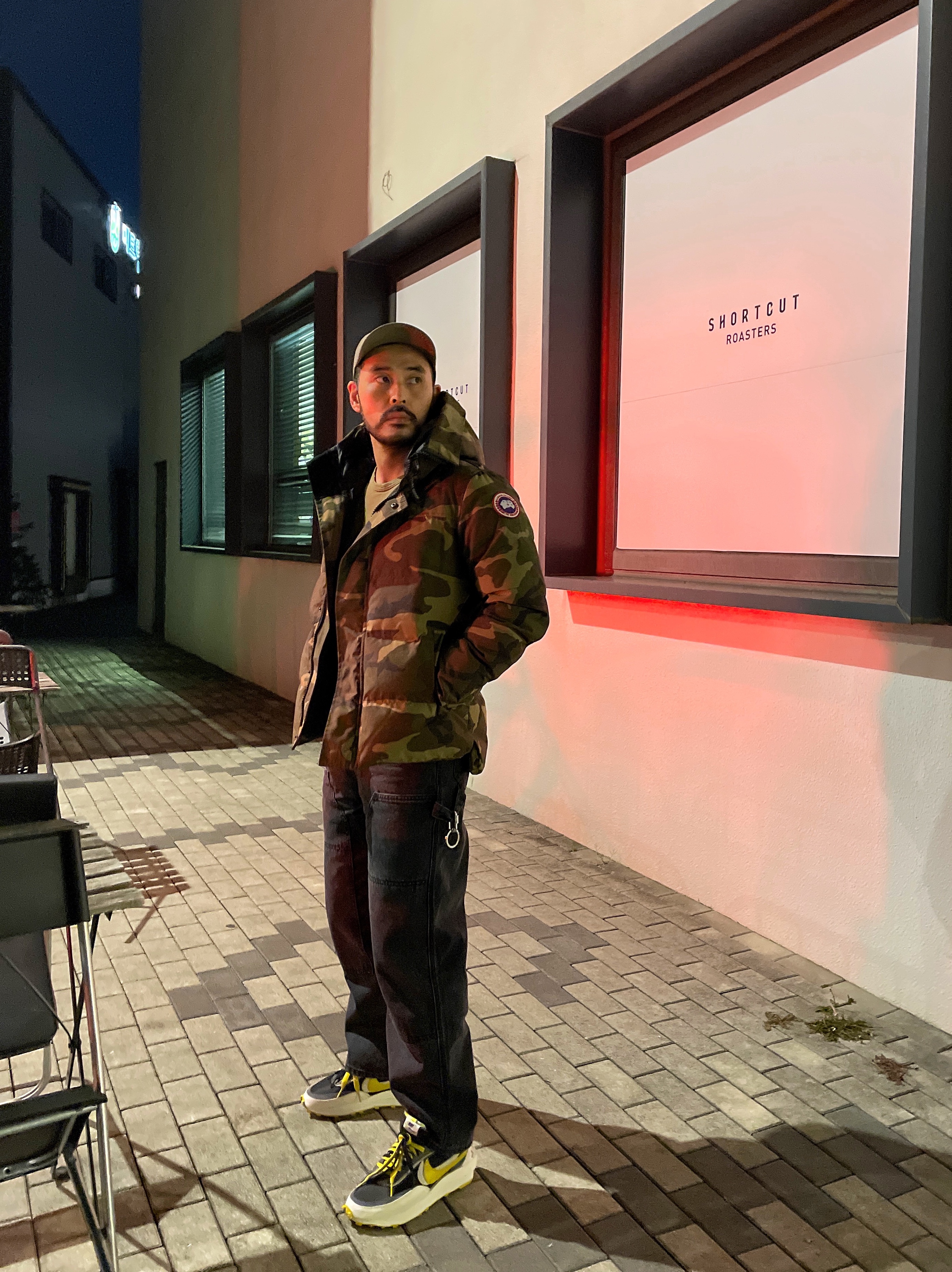Nike x Sacai x Undercover LDWaffle Black Bright Citron 착용 스타일 - 3