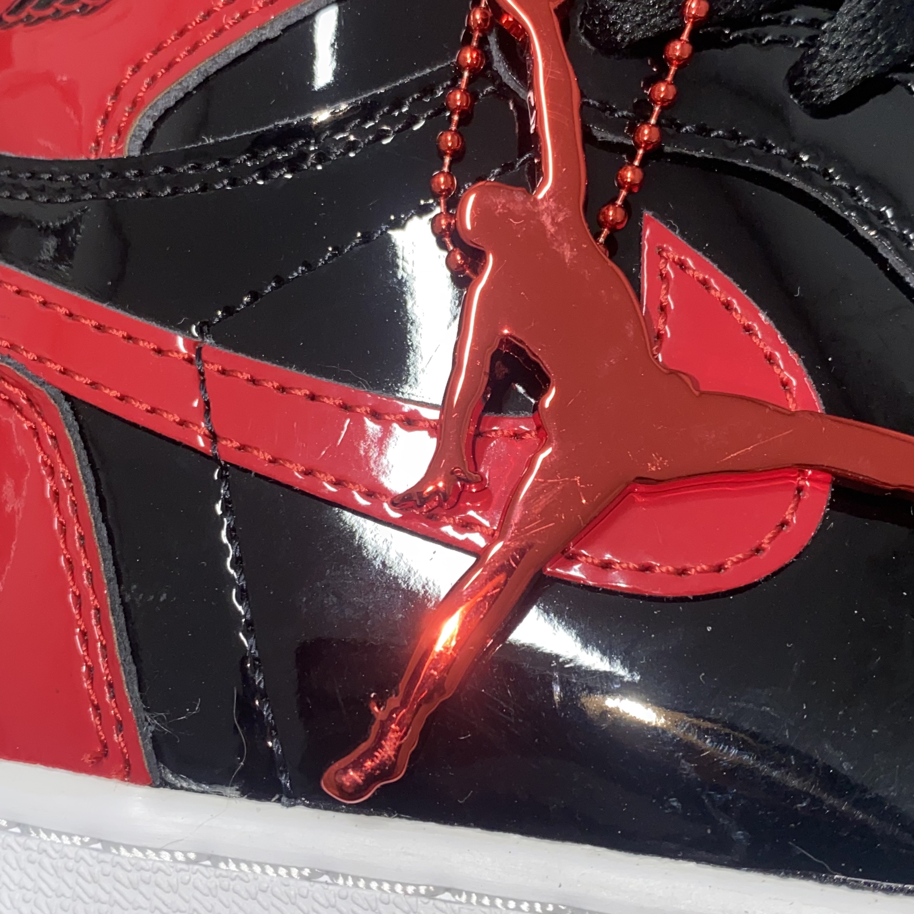 Jordan 1 Retro High OG Patent Bred, (GS) Jordan 1 Retro High OG Patent Bred 착용 스타일 - 1