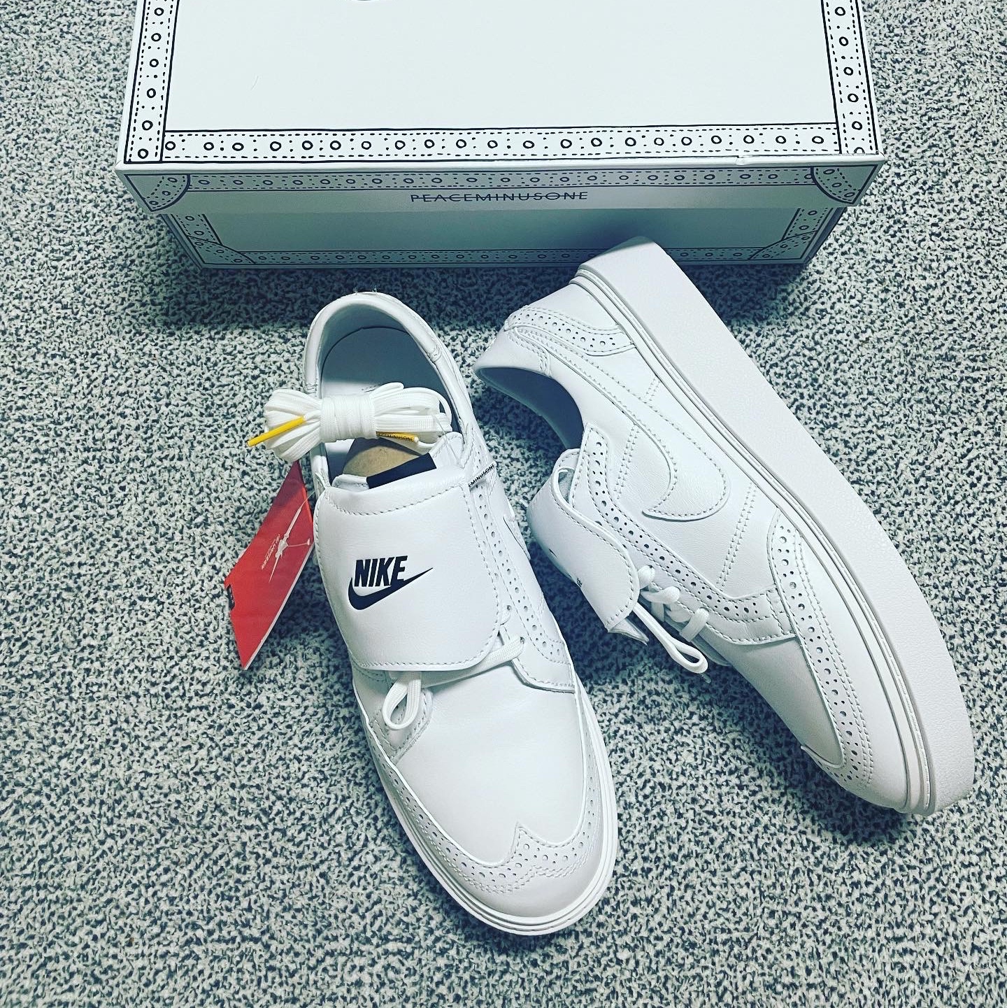 Nike x Peaceminusone Kwondo1 White 착용 스타일 - 1