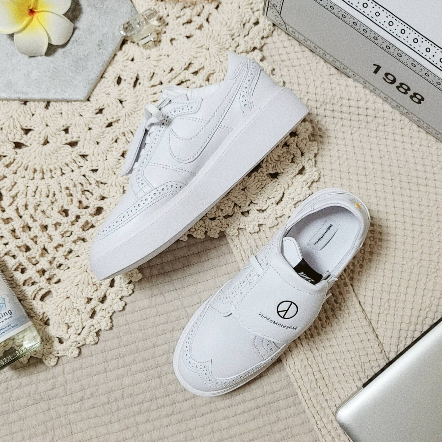Nike x Peaceminusone Kwondo1 White 착용 스타일 - 3