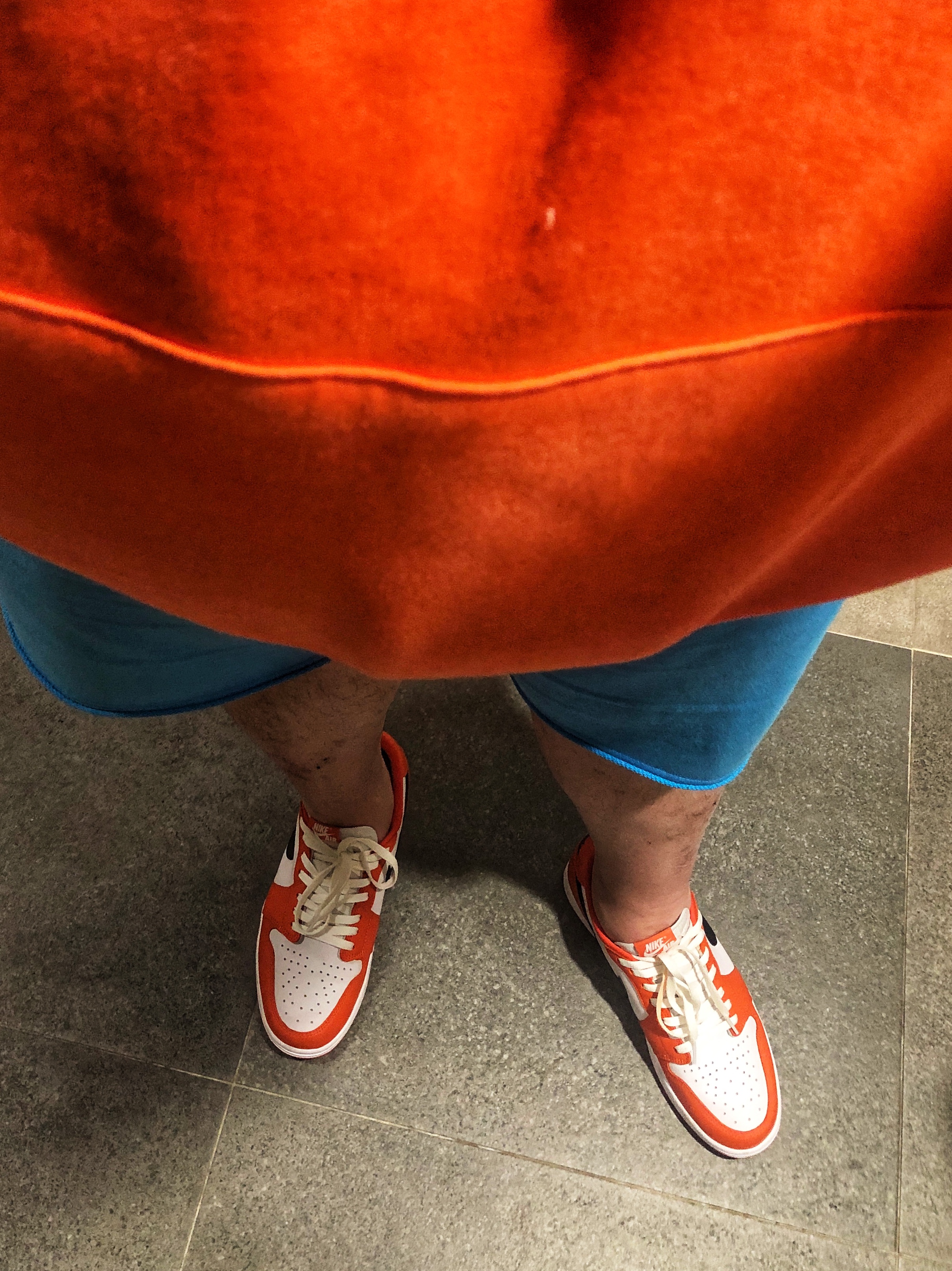 Nike x Cactus Plant Flea Market Shoebox Heavyweight Hooded Pullover Orange - US/EU, Nike x Cactus Plant Flea Market Shoebox Heavyweight Hooded Pullover Orange - Asia 착용 스타일 - 2