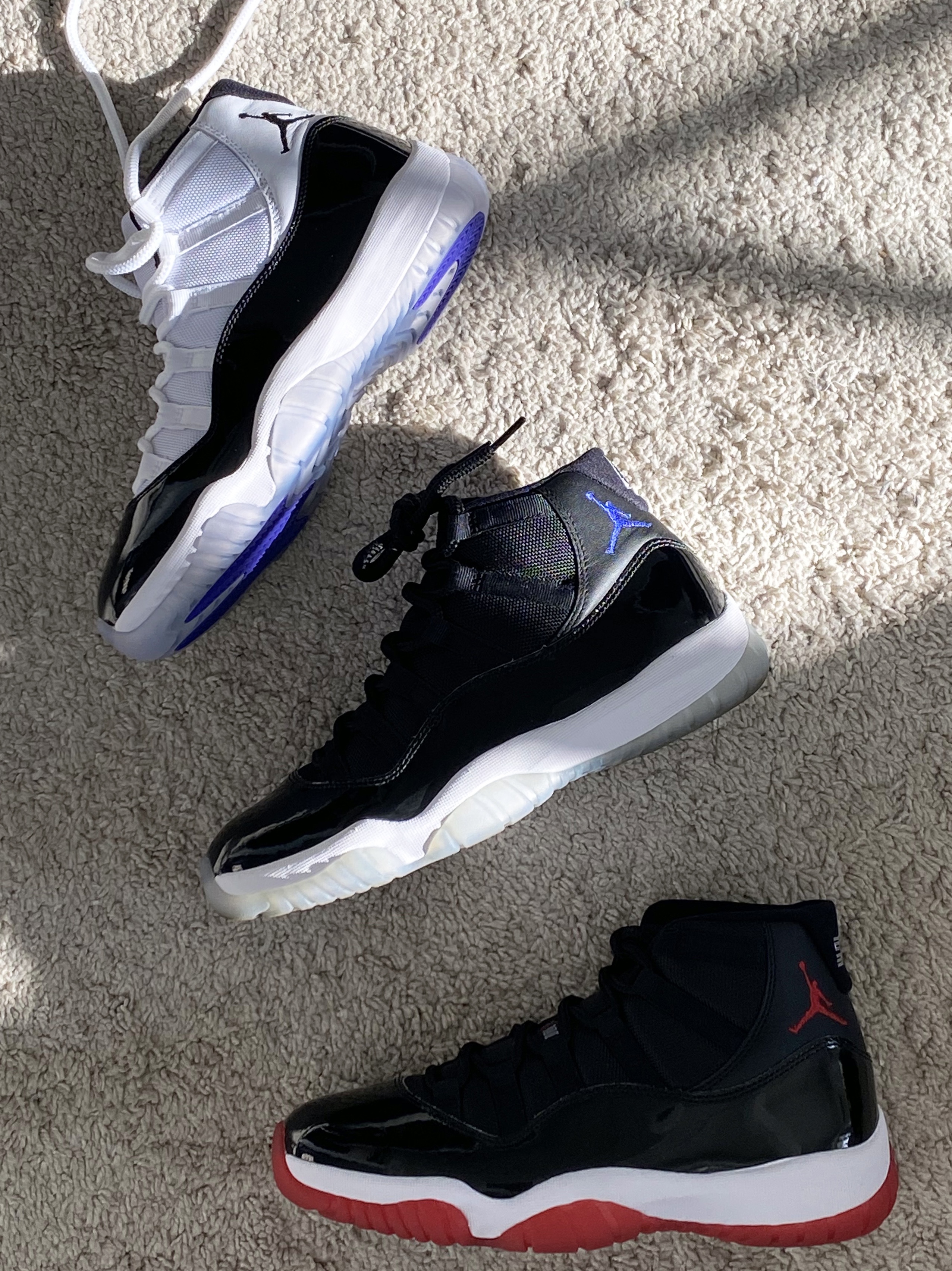 Jordan 11 Retro Bred 2019, Jordan 11 Retro Space Jam 2016 착용 스타일 - 1