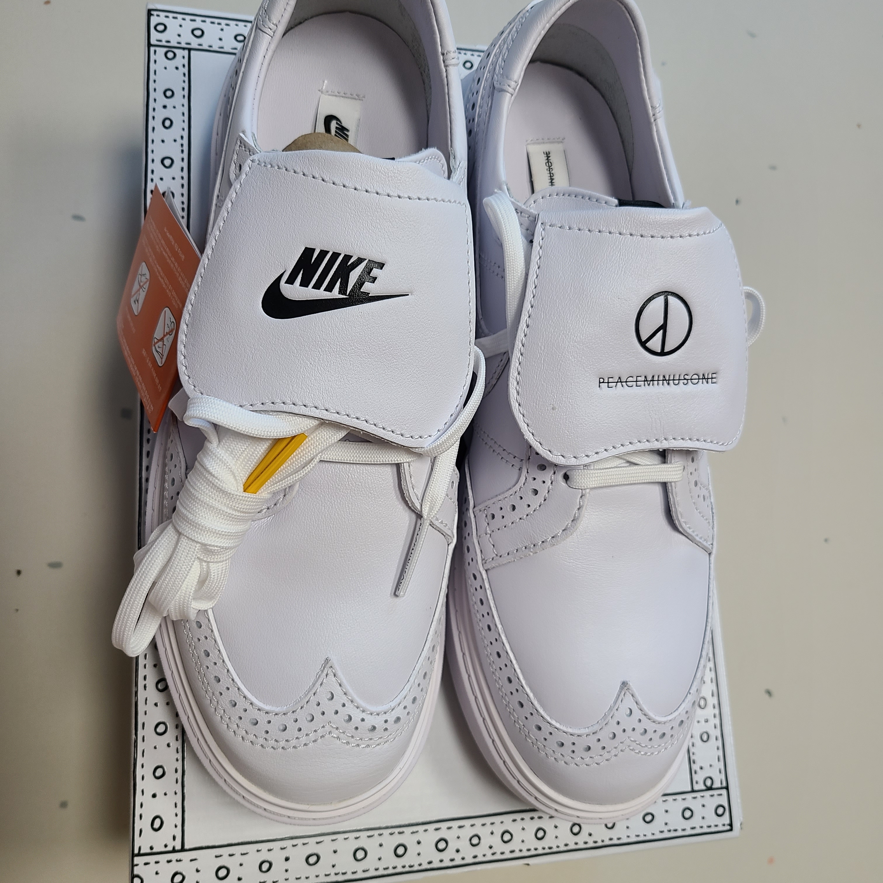 Nike x Peaceminusone Kwondo1 White 착용 스타일 - 2