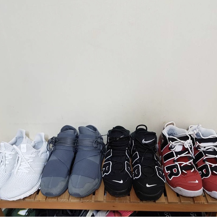 Nike Air More Uptempo 96 Bulls 2017, Nike Air More Uptempo Black White 2016 착용 스타일