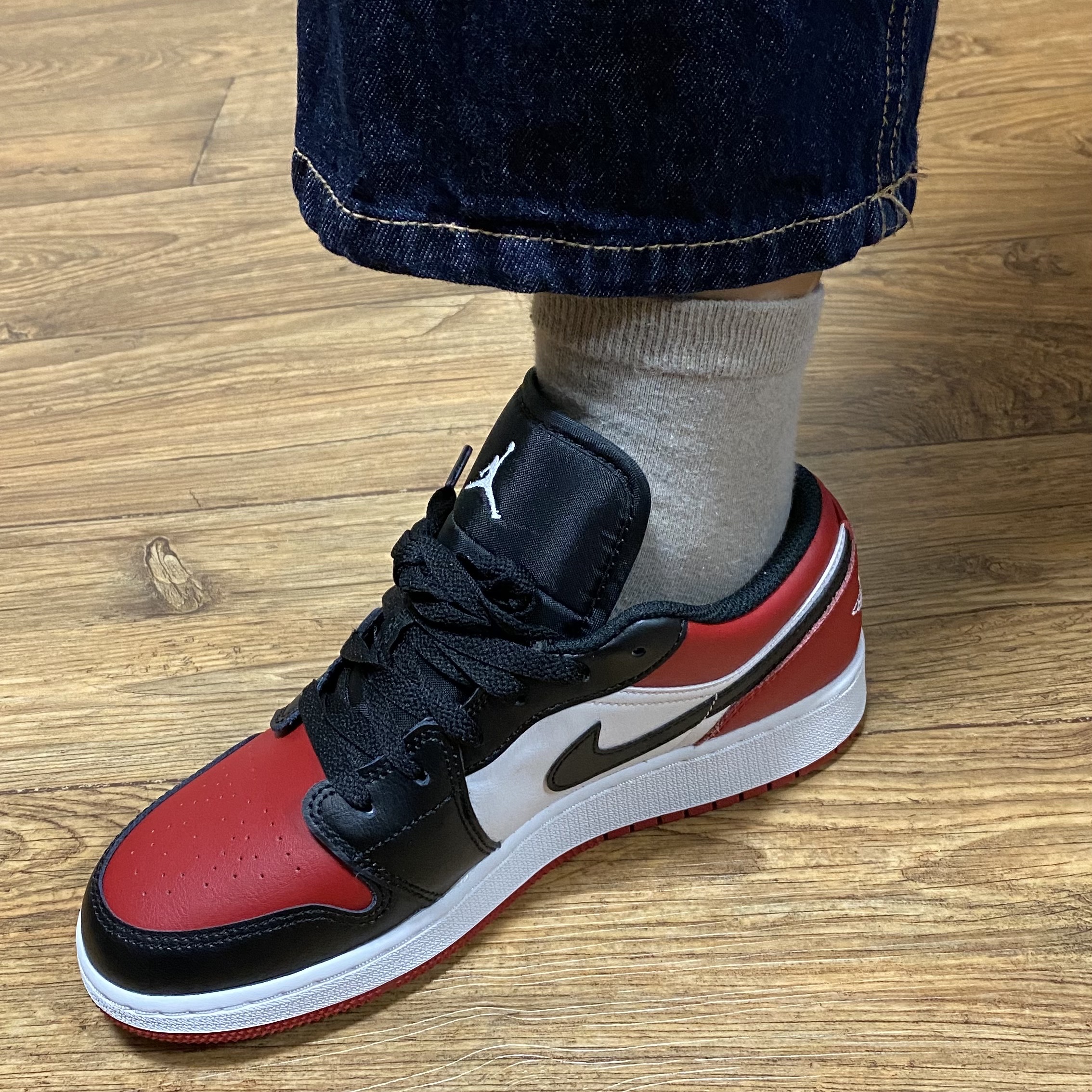 (GS) Jordan 1 Low Bred Toe 착용 스타일