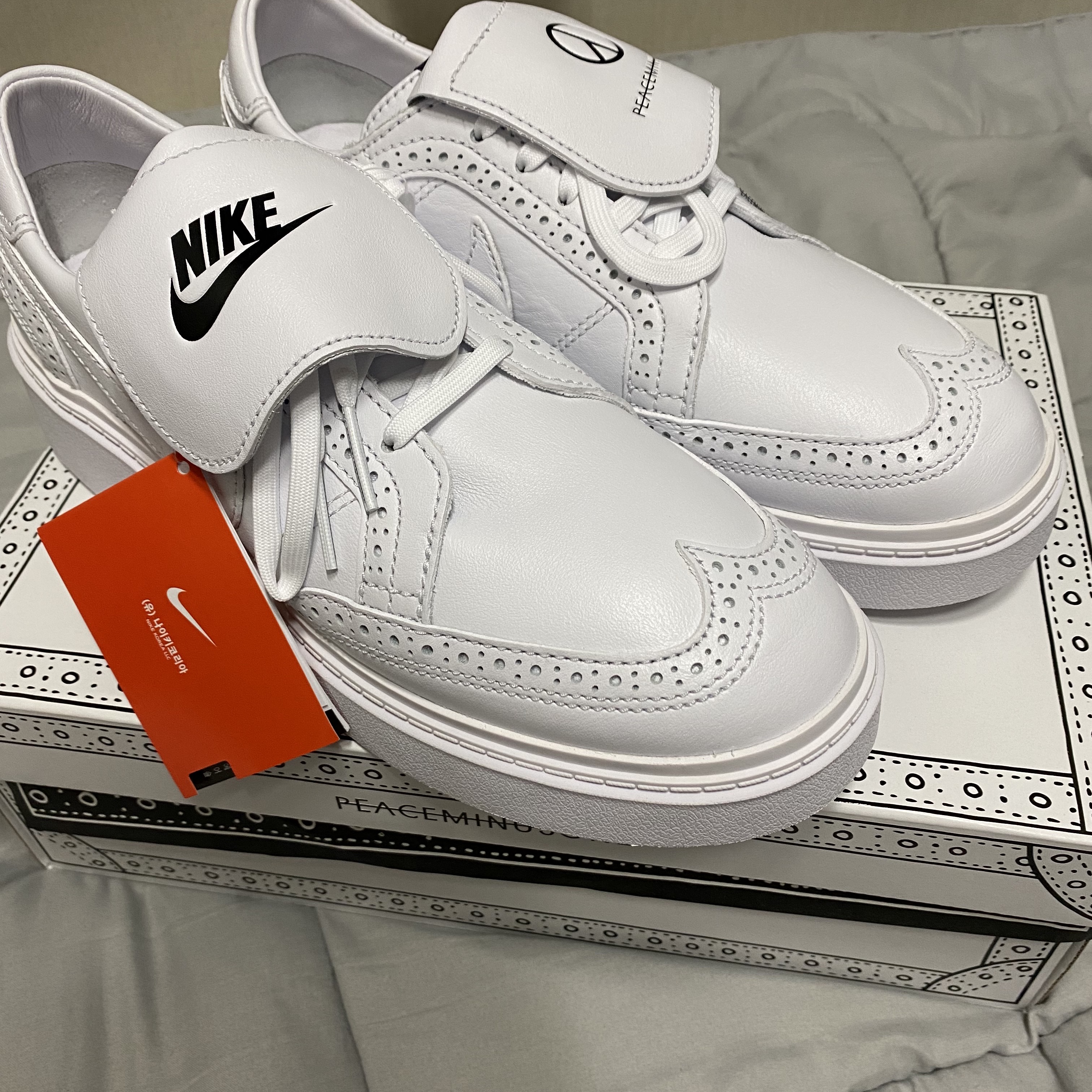 Nike x Peaceminusone Kwondo1 White 착용 스타일