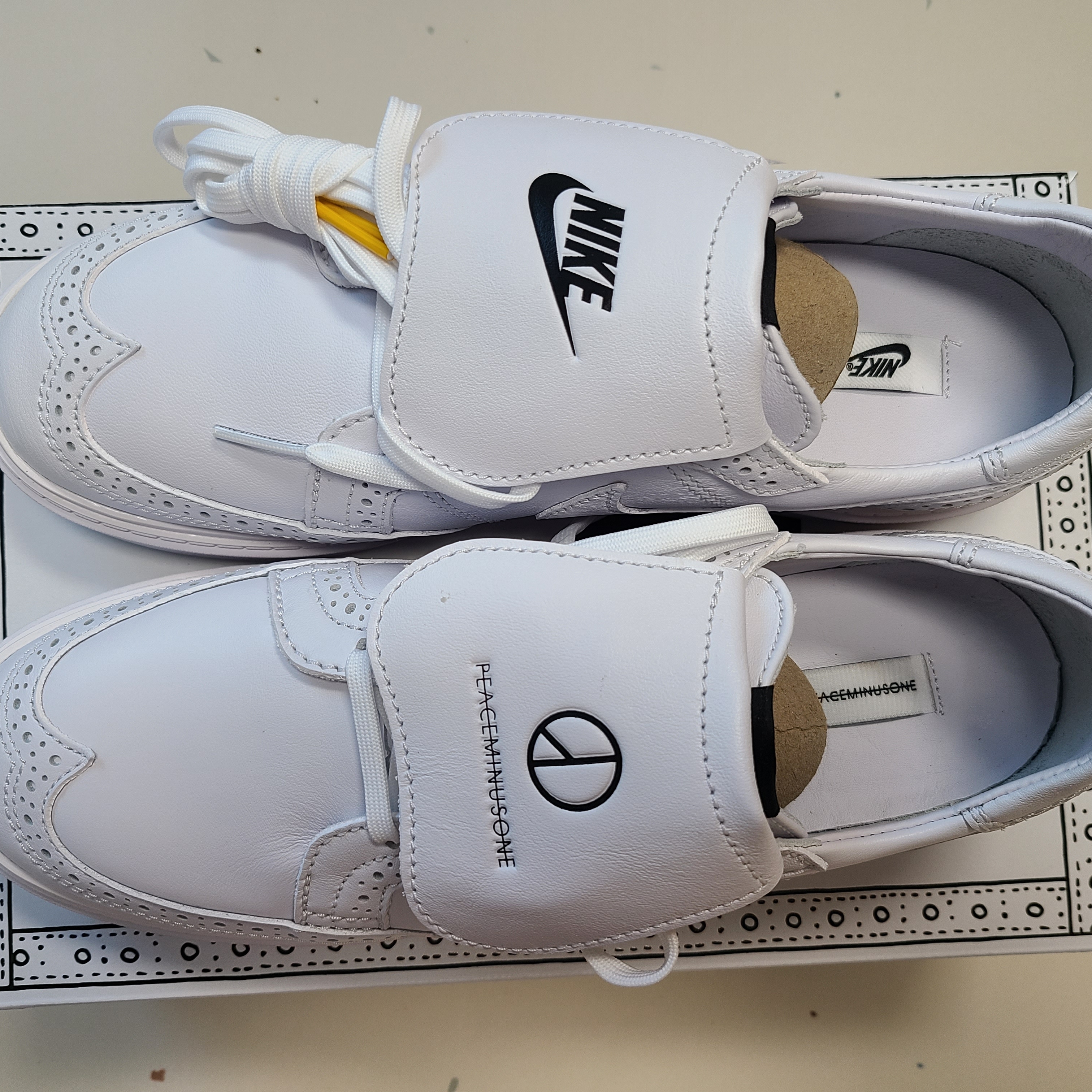 Nike x Peaceminusone Kwondo1 White 착용 스타일 - 1