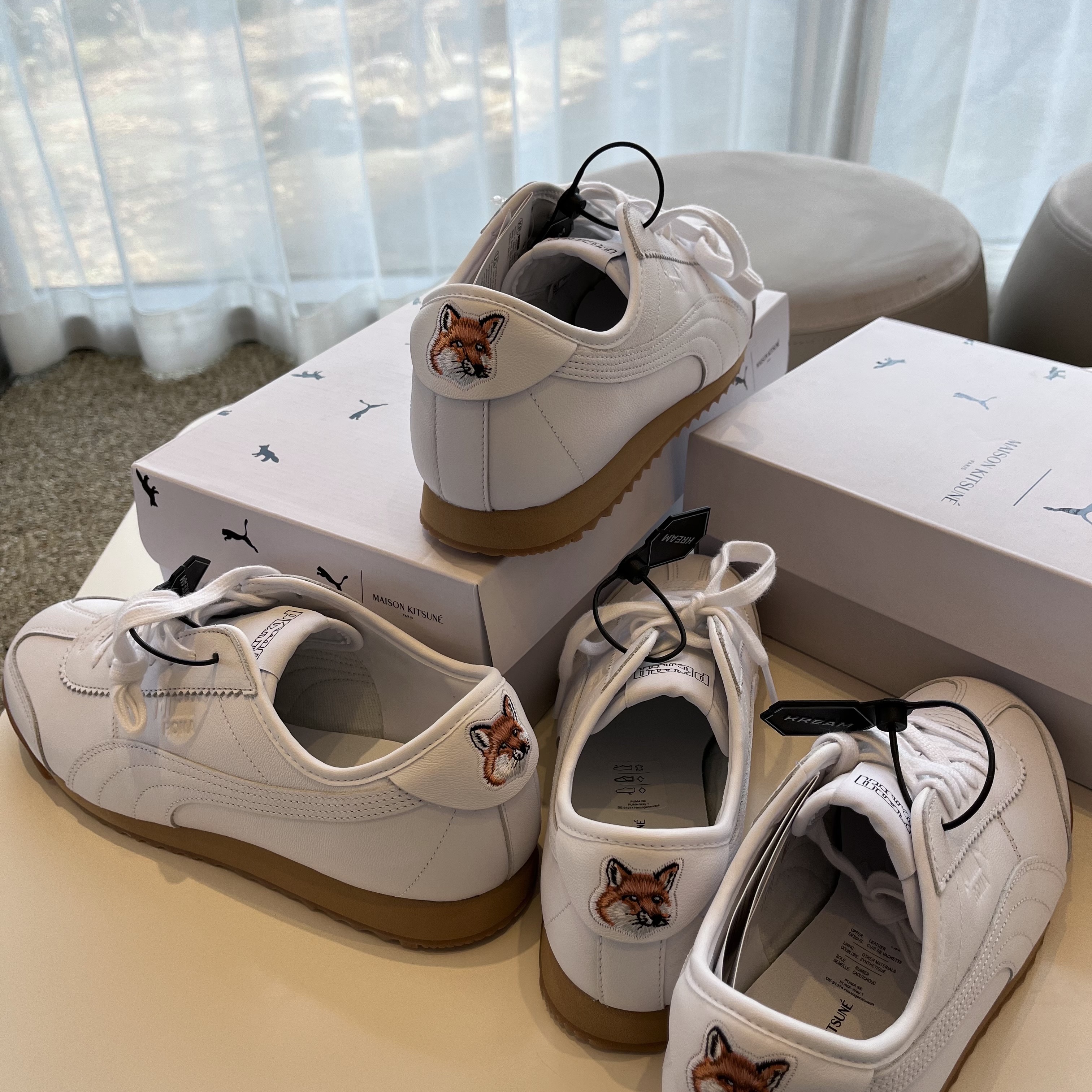 Puma x Maison Kitsune Roma White 착용 스타일