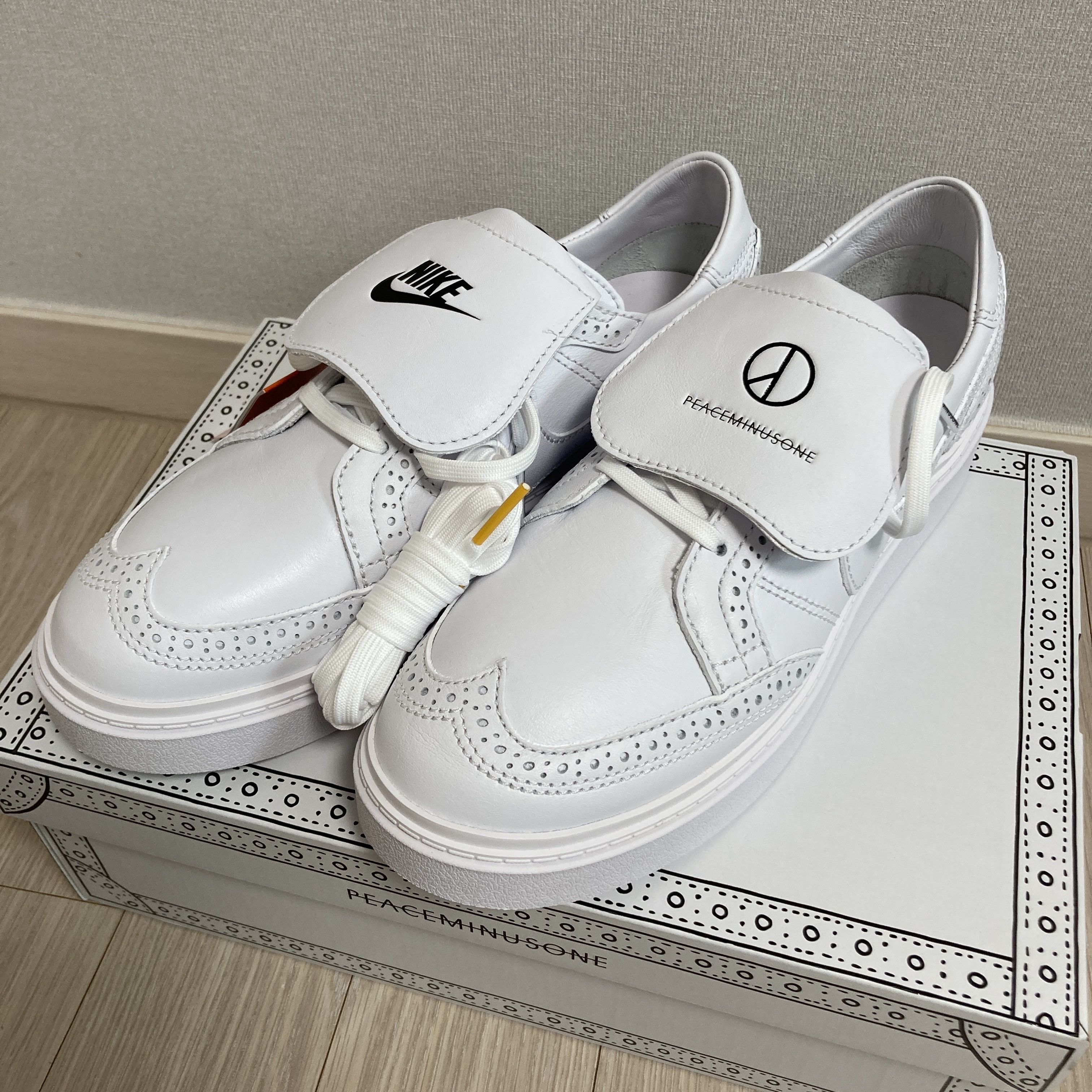 Nike x Peaceminusone Kwondo1 White 착용 스타일 - 2